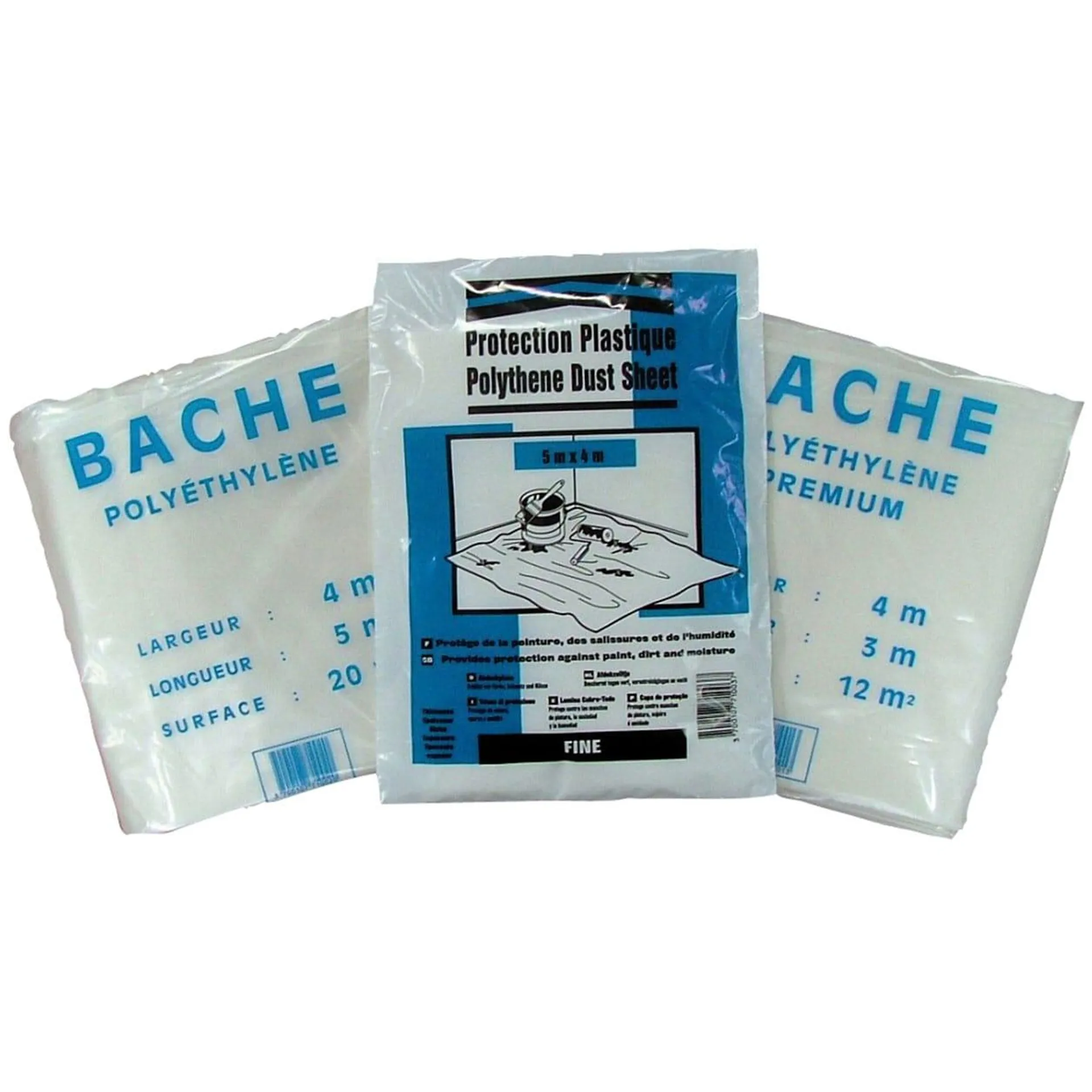 Bâche de protection fine 5mX4m