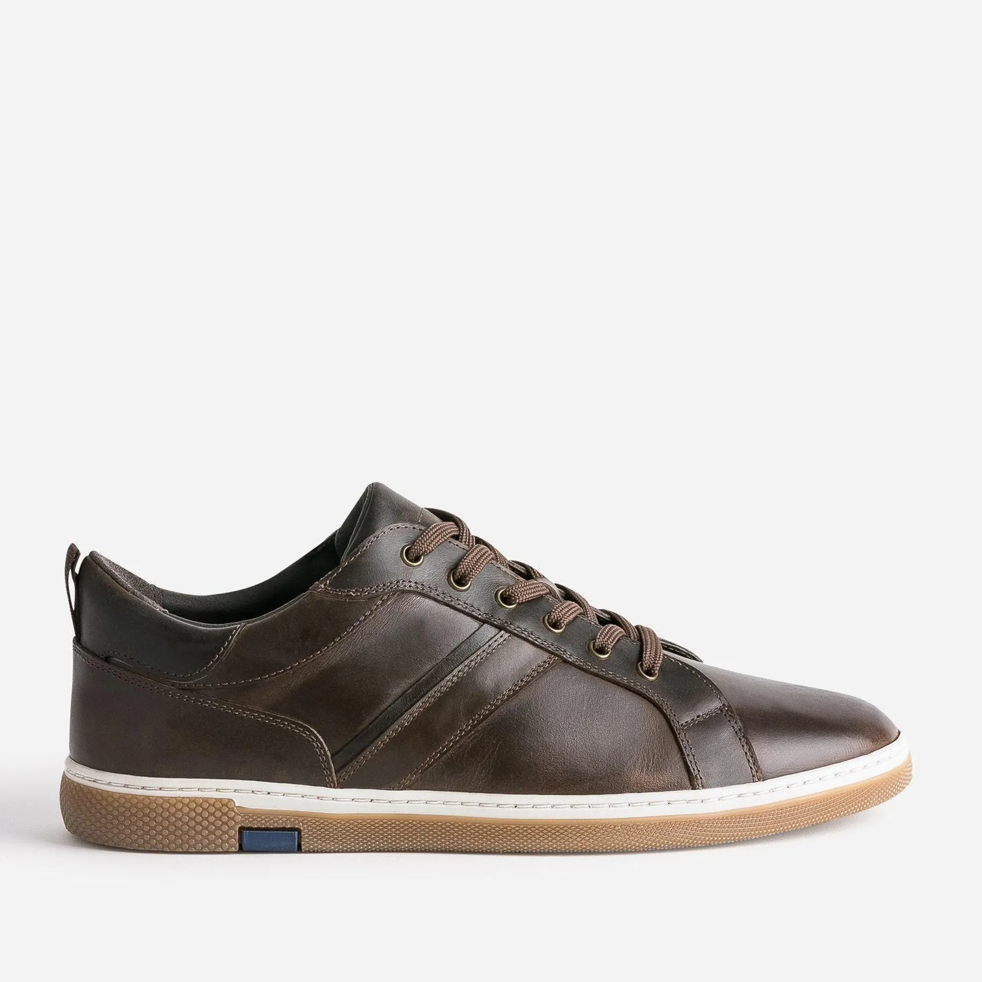 Tennis marron en cuir