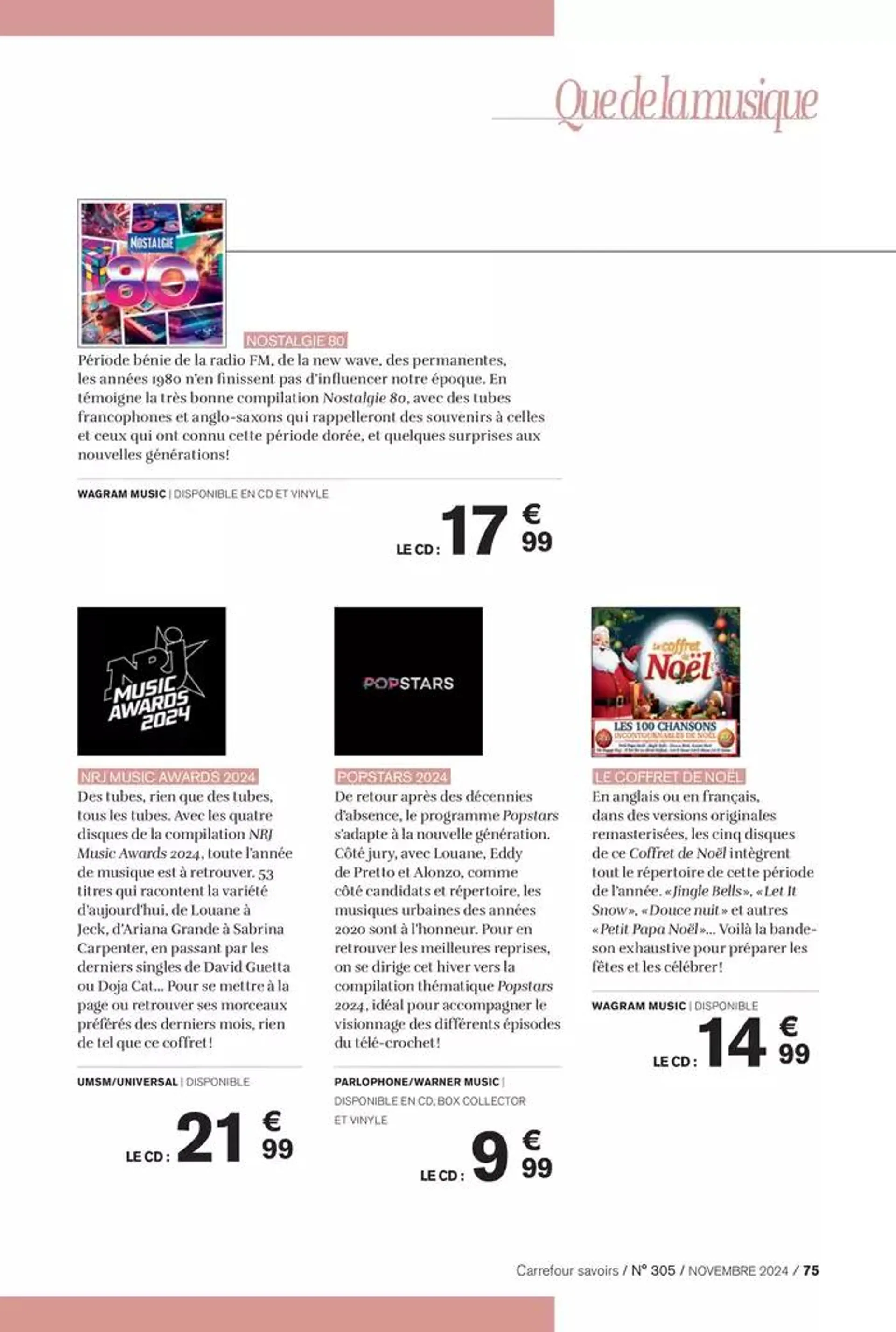 À CHACUN SA CULTURE du 1 novembre au 30 novembre 2024 - Catalogue page 75