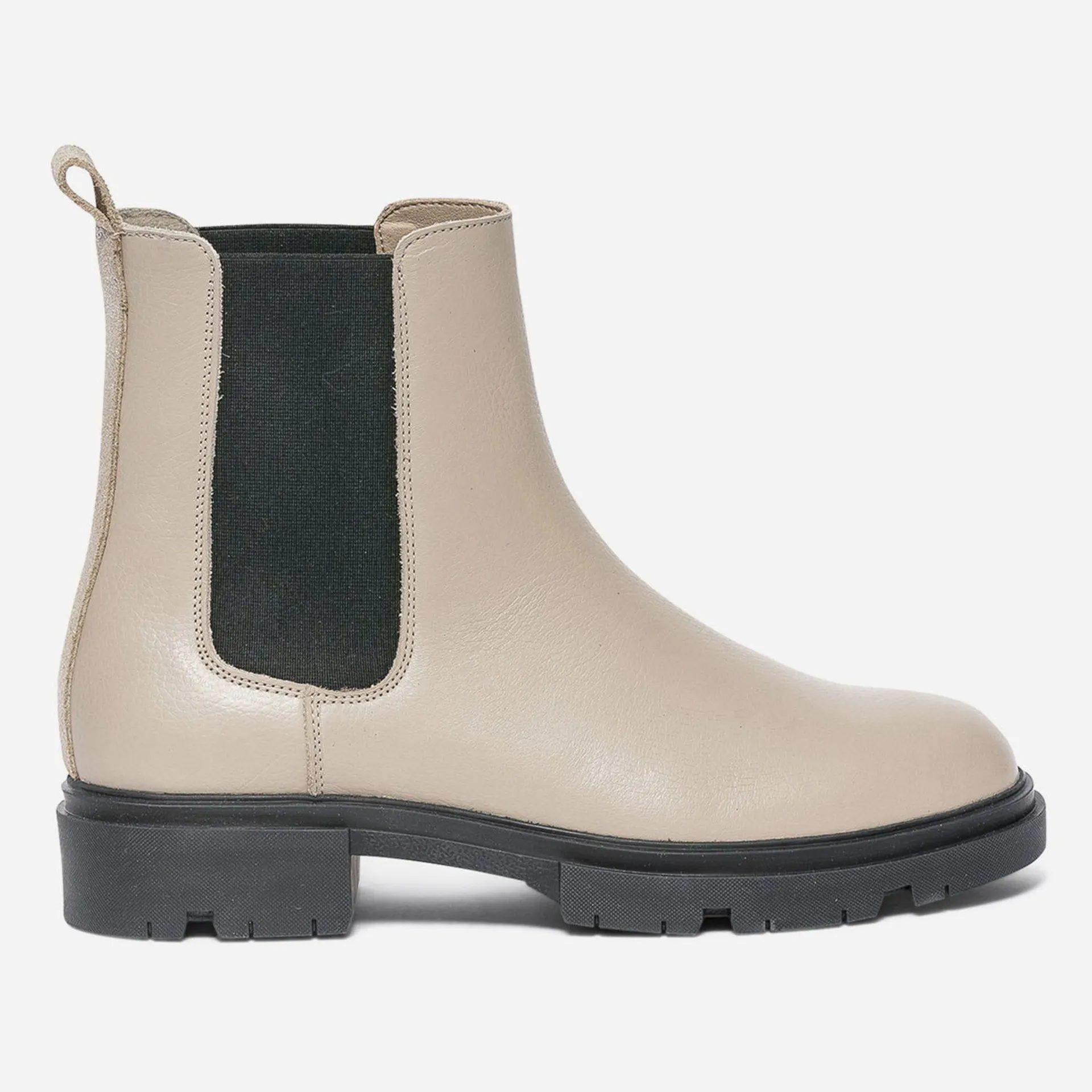 Chelsea boots TEXTO beige éco-conçu en cuir