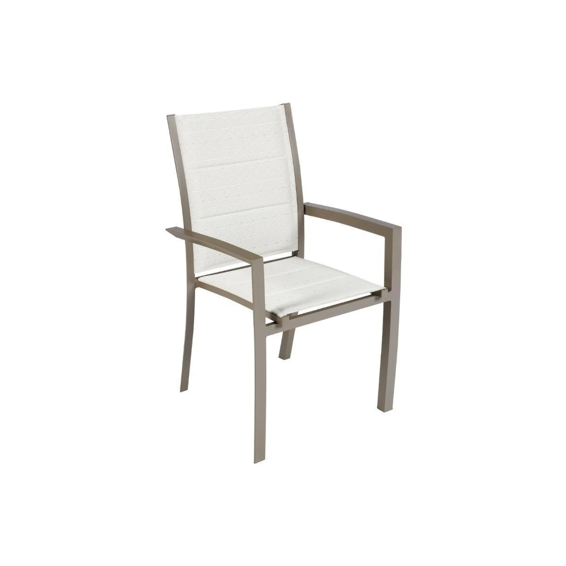 Fauteuil allure - 57 x 58 x H 95 cm - Beige crème, marron noisette - HESPERIDE