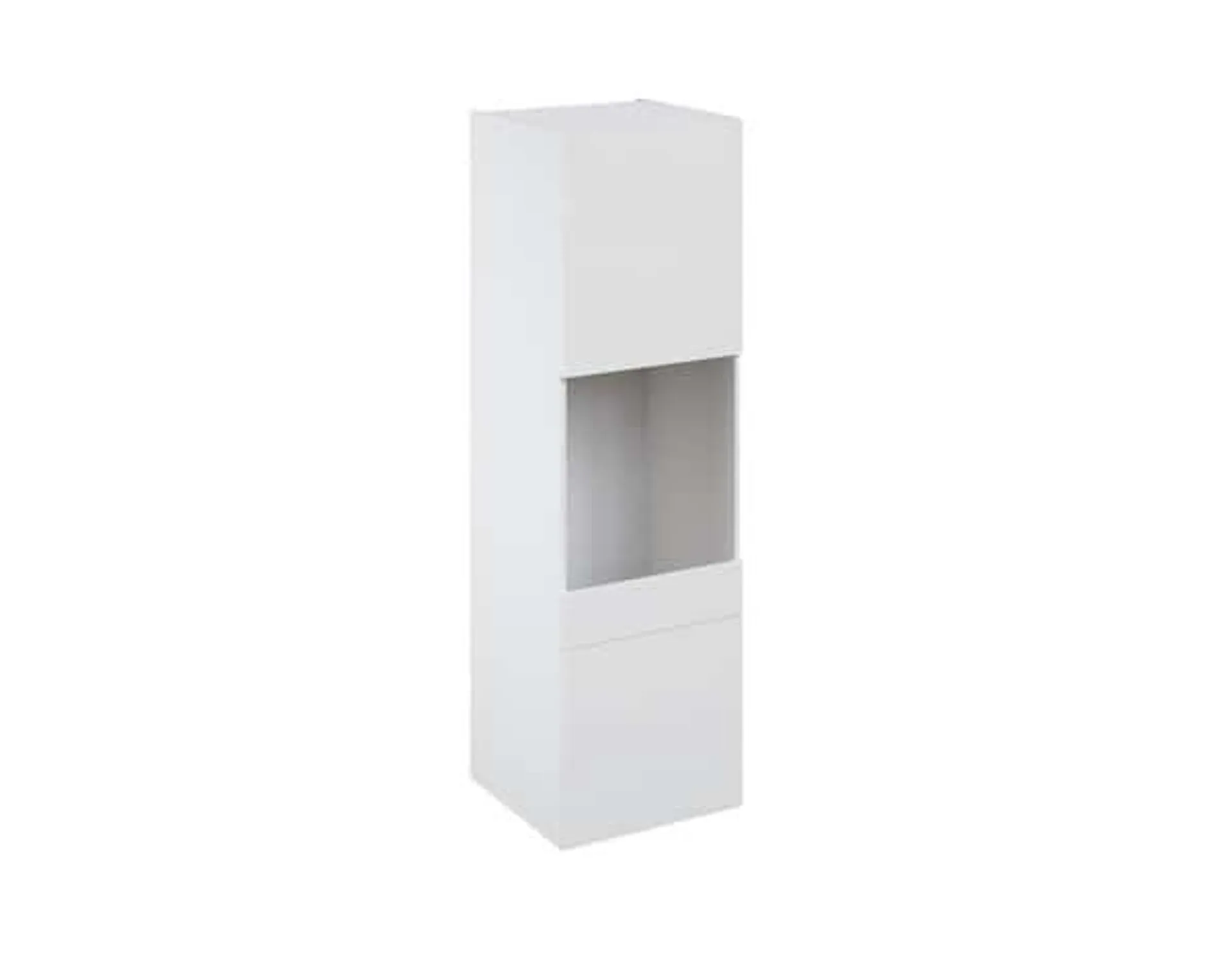 Colonne four "Dorice/Stevia" blanc brillant l.60 x h.201 x p.57 cm + 2 portes + 1 tiroir