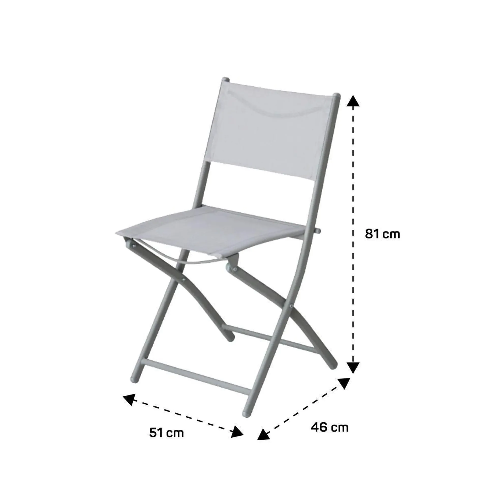 Chaise Nouméa - 51 x L 46 x H 81 cm - Greige - MOOREA