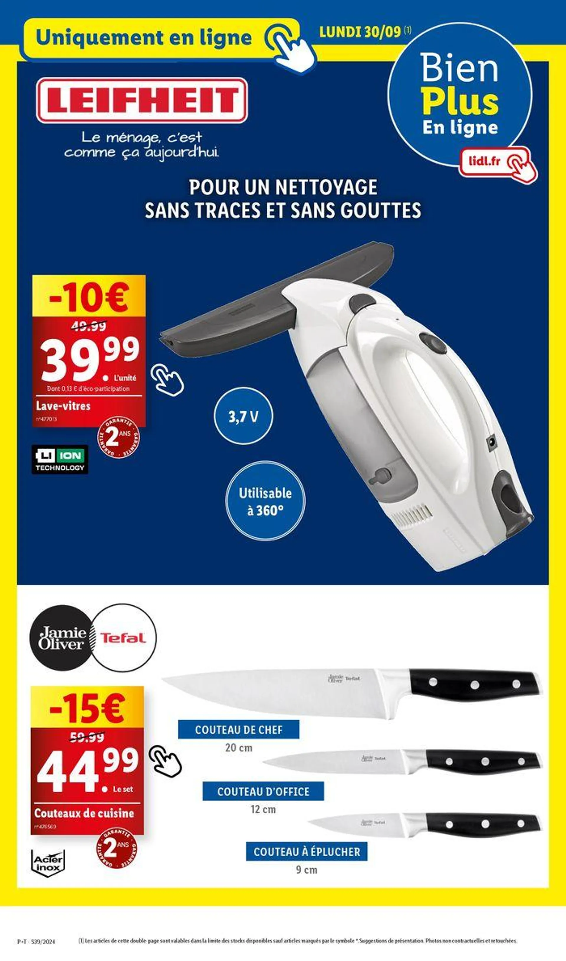 C'est le moment ! Cette semaine Lidl vous propose vos produits préférés à prix cassé  du 26 septembre au 30 septembre 2024 - Catalogue page 44