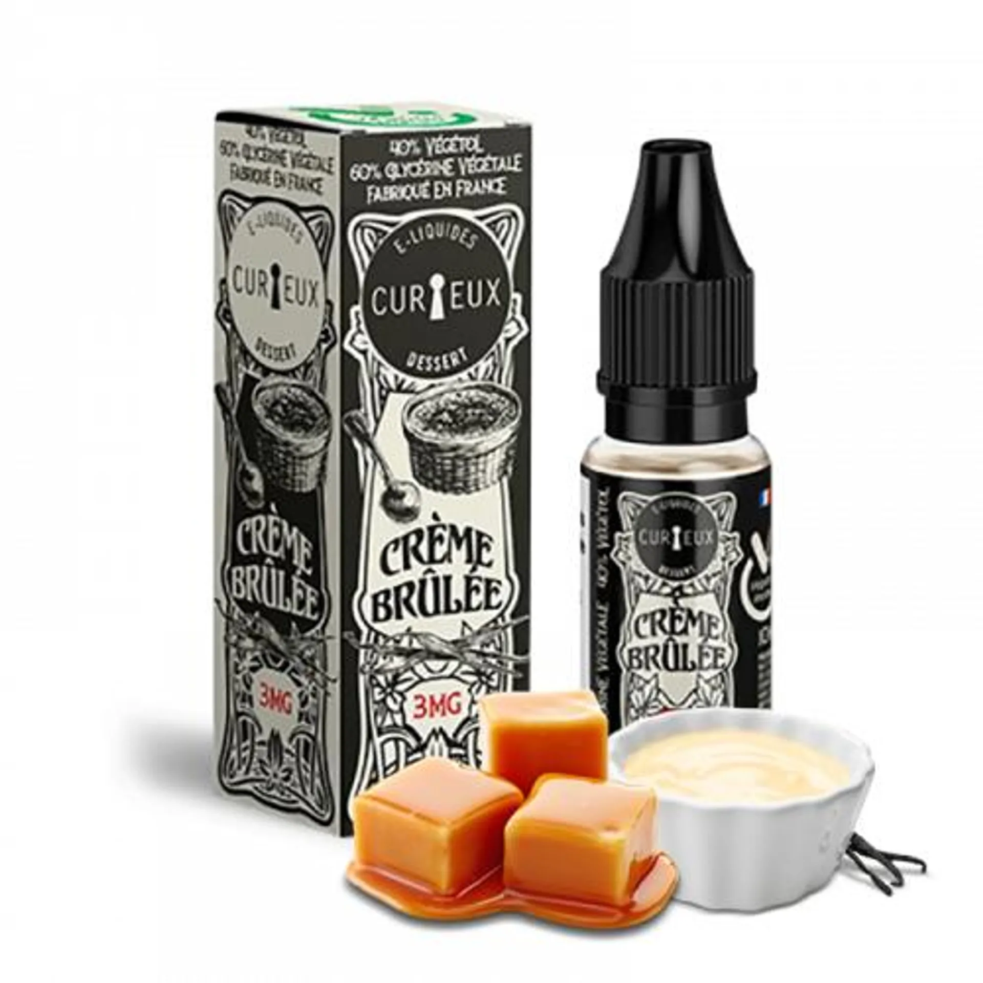 E-Liquide CREME BRULÉE 10 ml - Curieux Edition Dessert