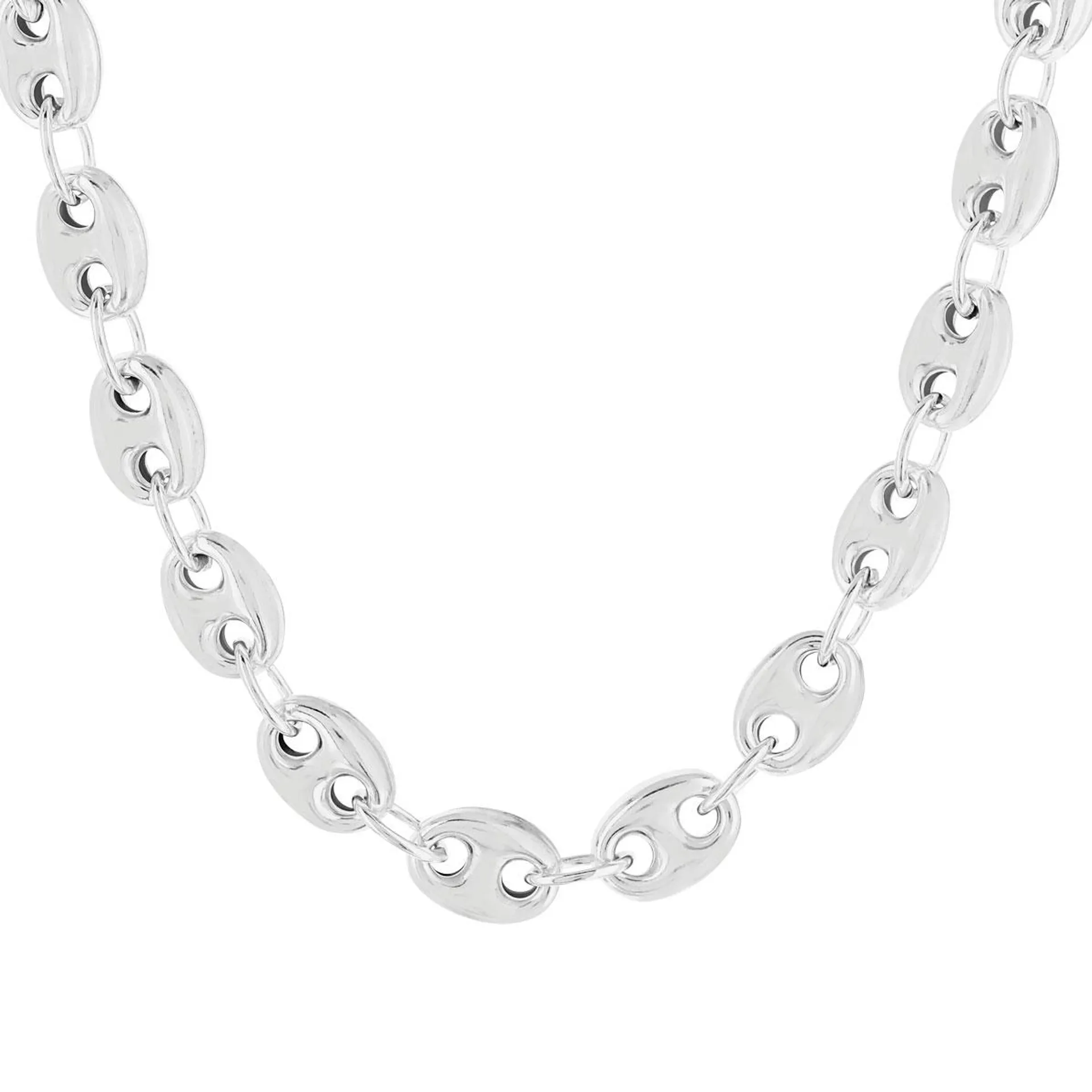 Collier argent 925 maille grain de café 55 cm