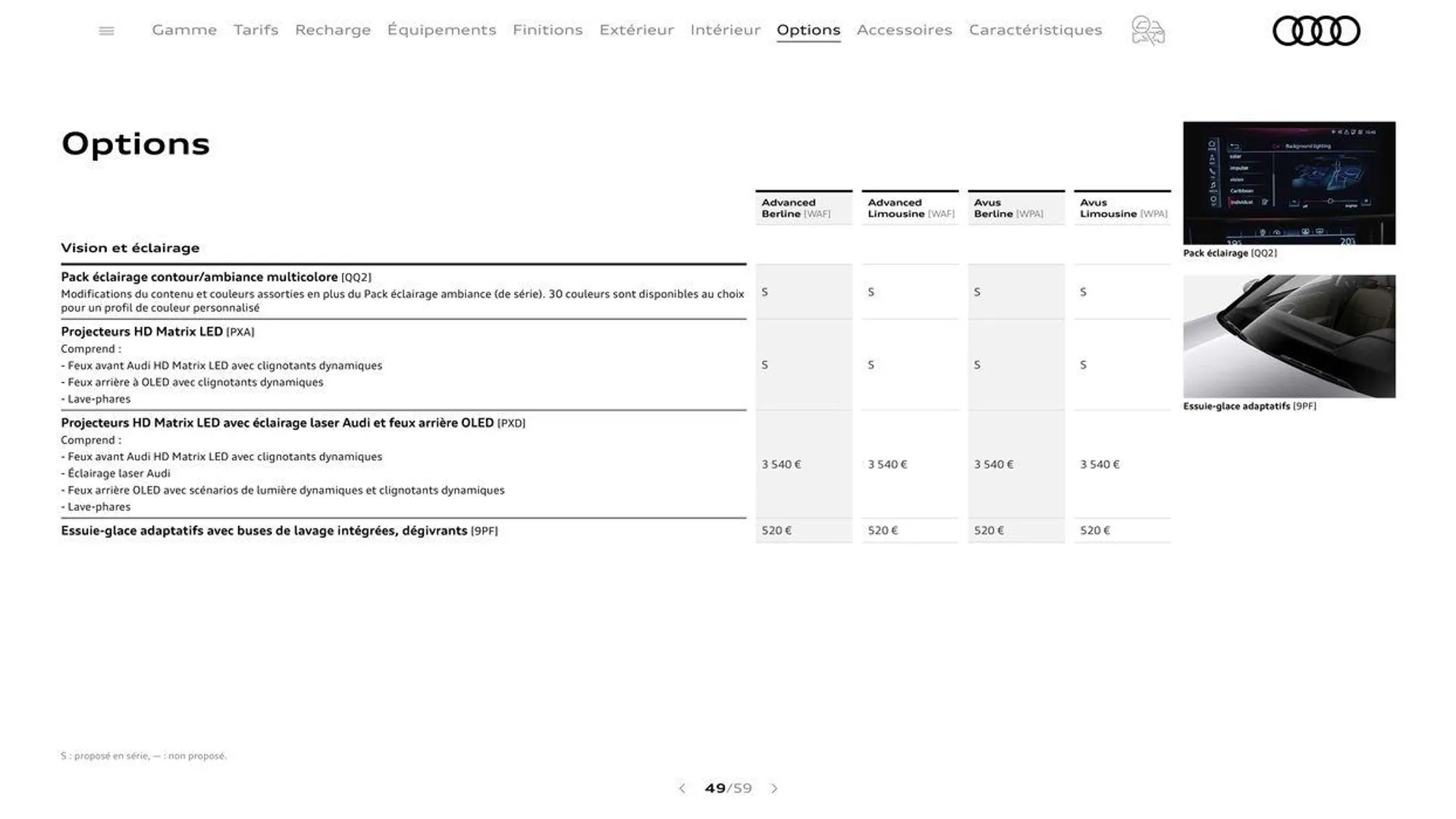 Audi A8 du 20 août au 31 décembre 2024 - Catalogue page 49