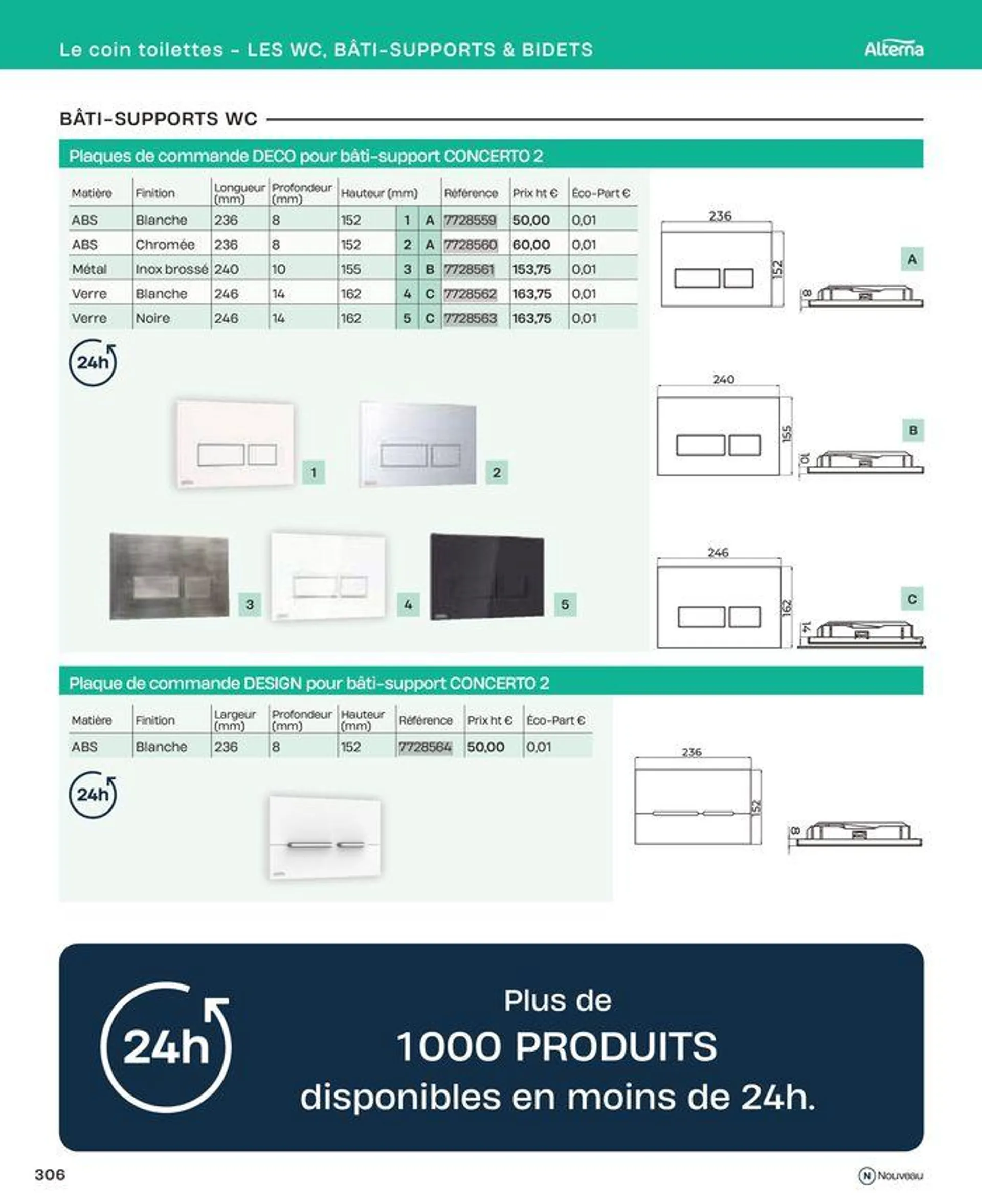 La salle de bain en toute sérénité du 2 juillet au 31 décembre 2024 - Catalogue page 306