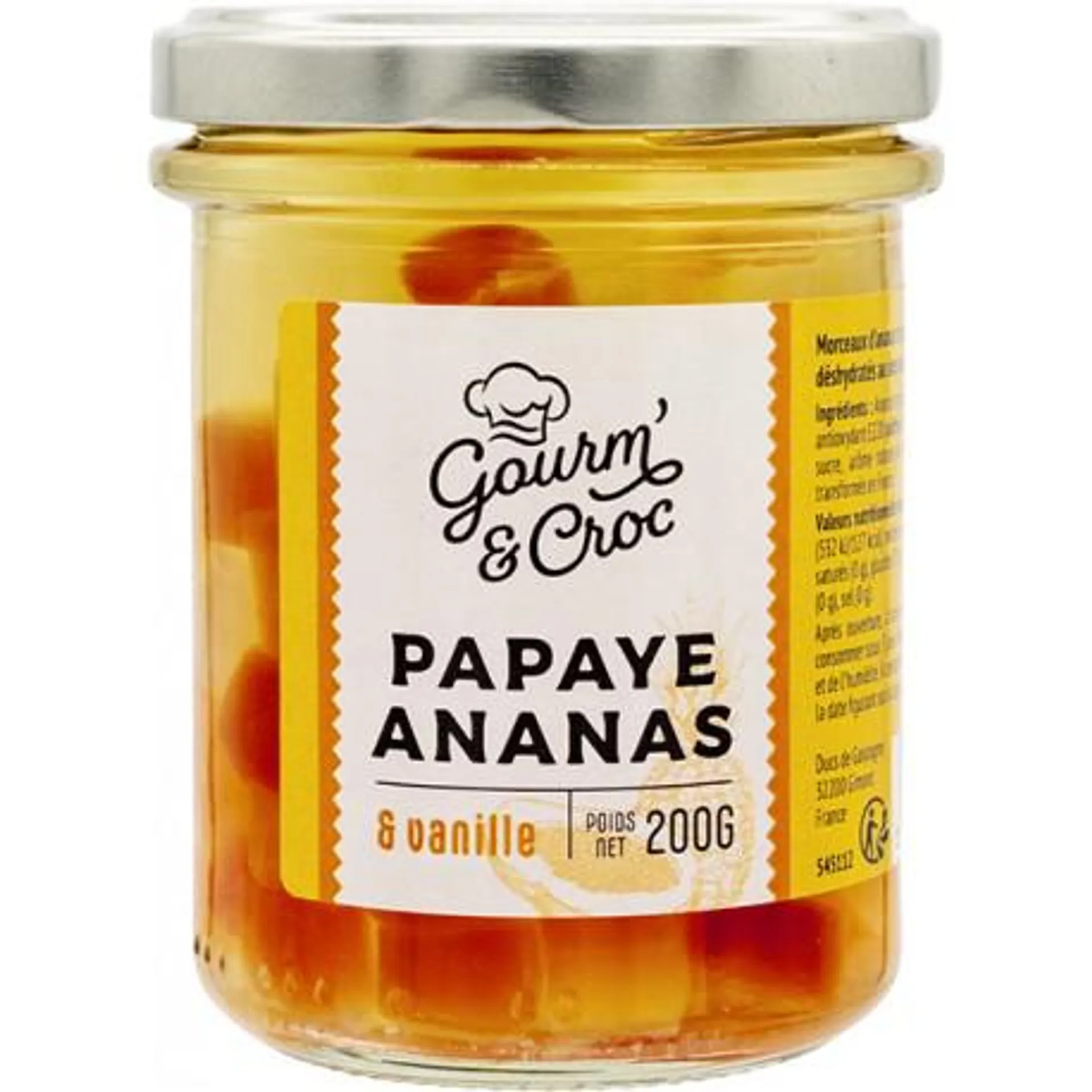 Fruit au sirop Ananas-Papaye à la vanille