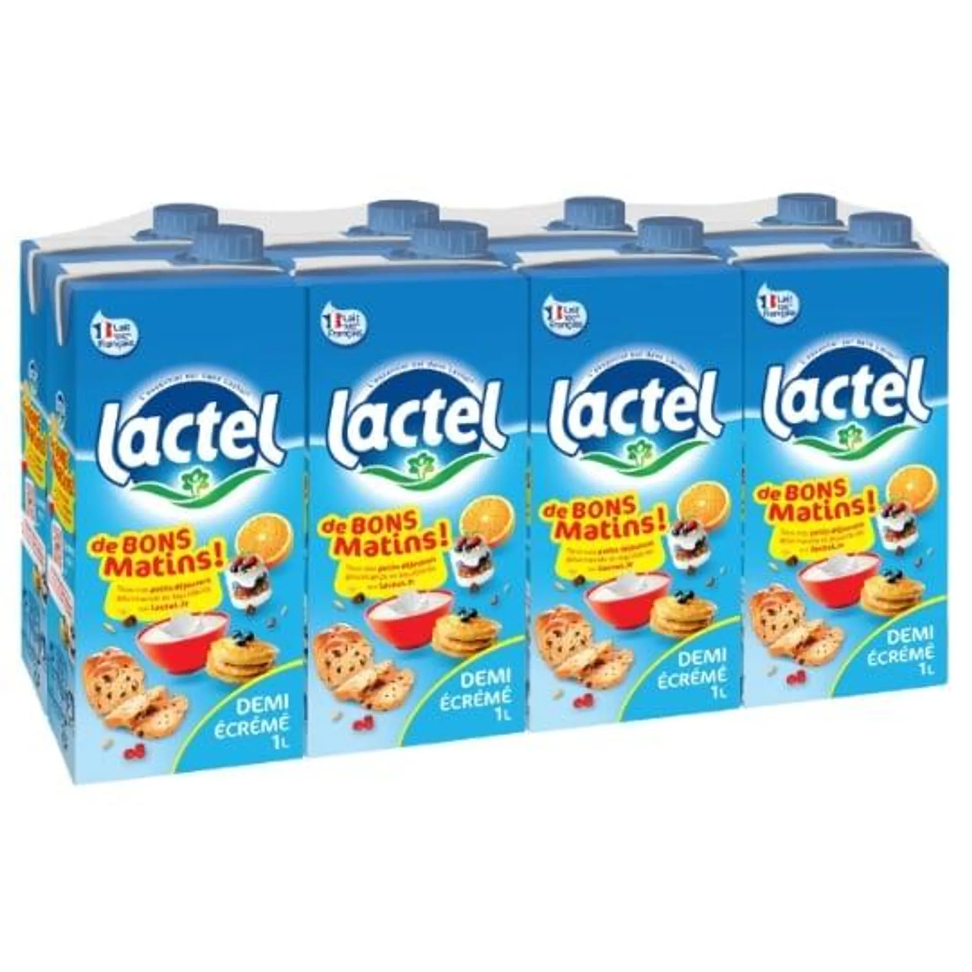 Lait Demi-Ecrémé UHT De Bons Matins LACTEL