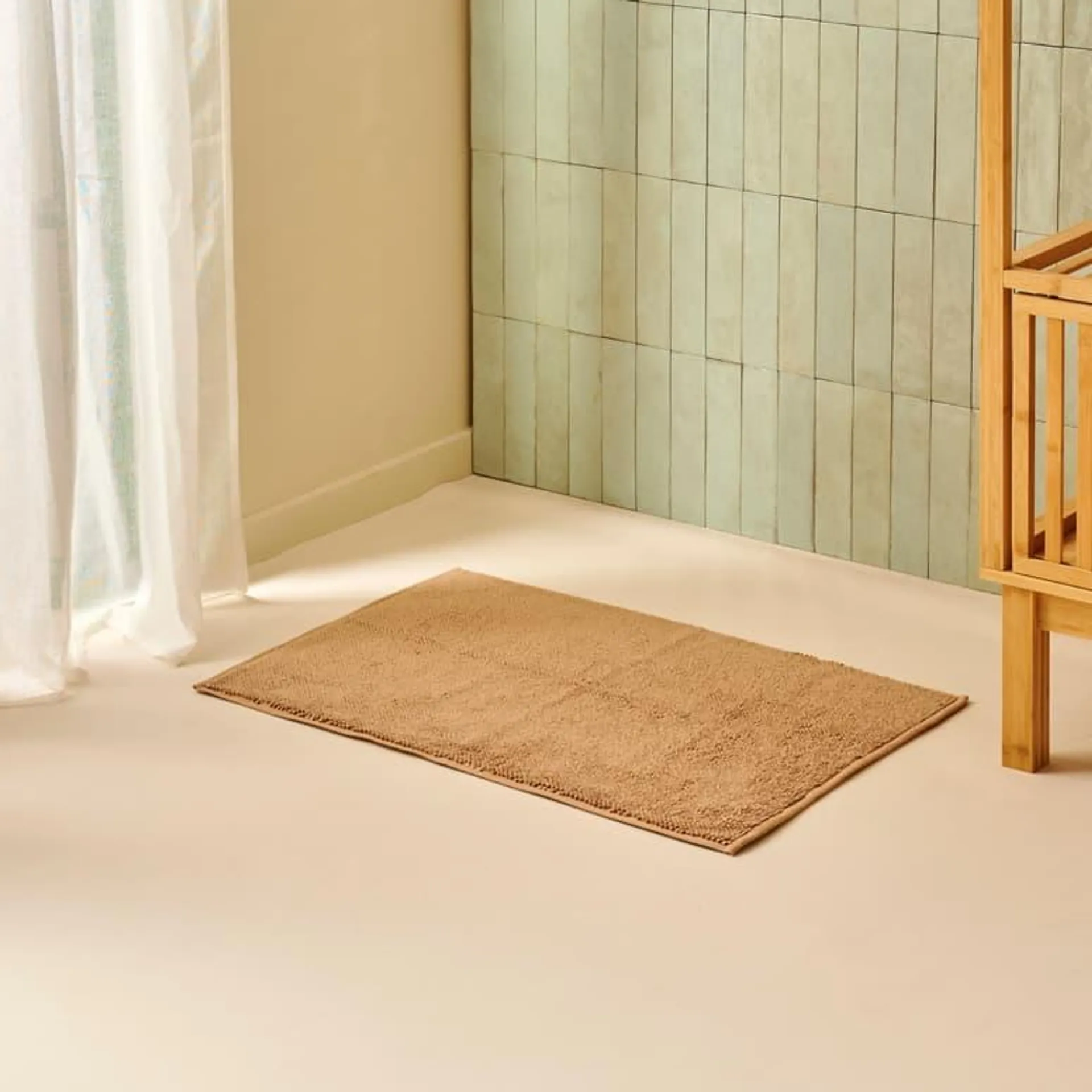 MINERAL Tapis de bain beige