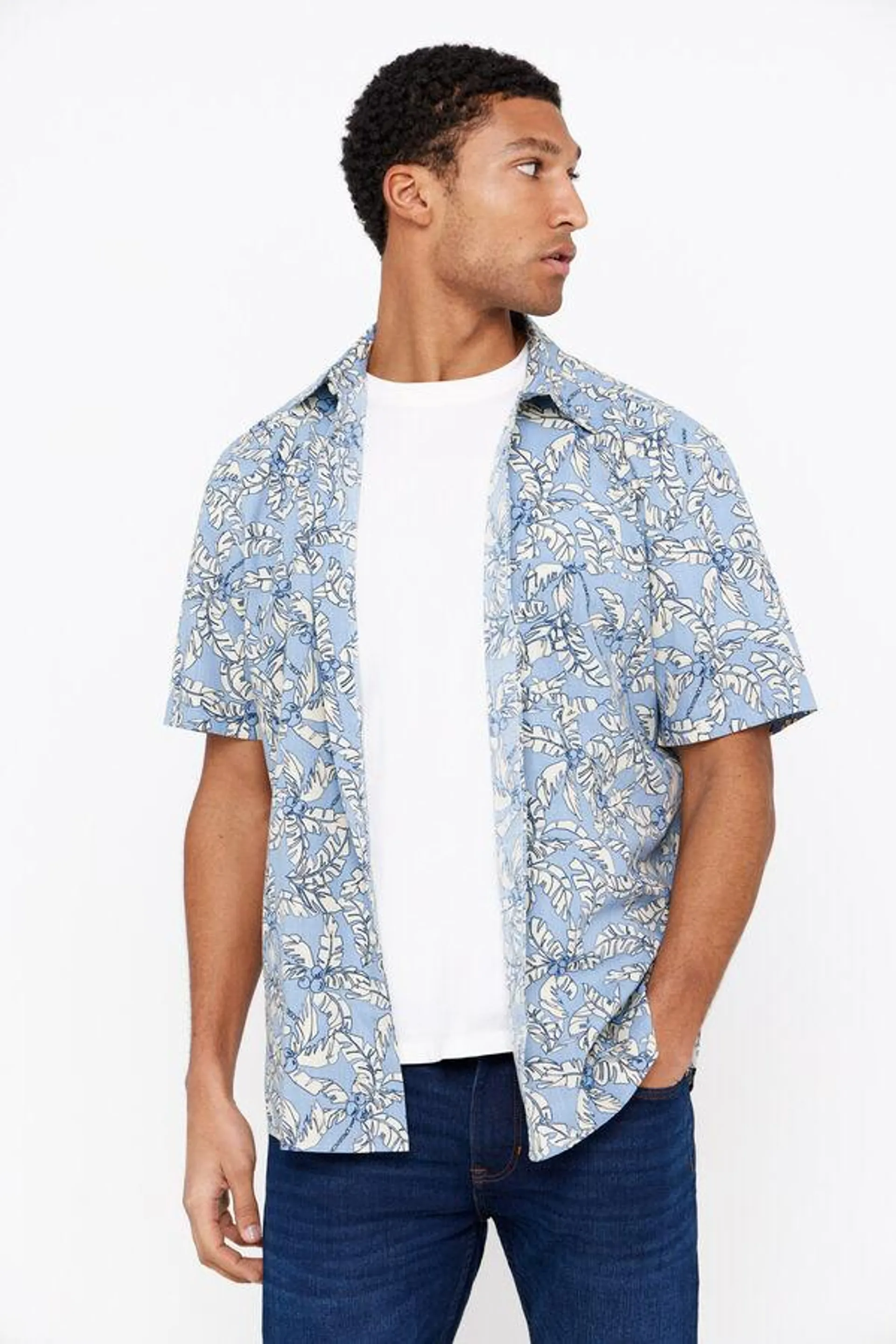 Camisa estampada tejido flamé