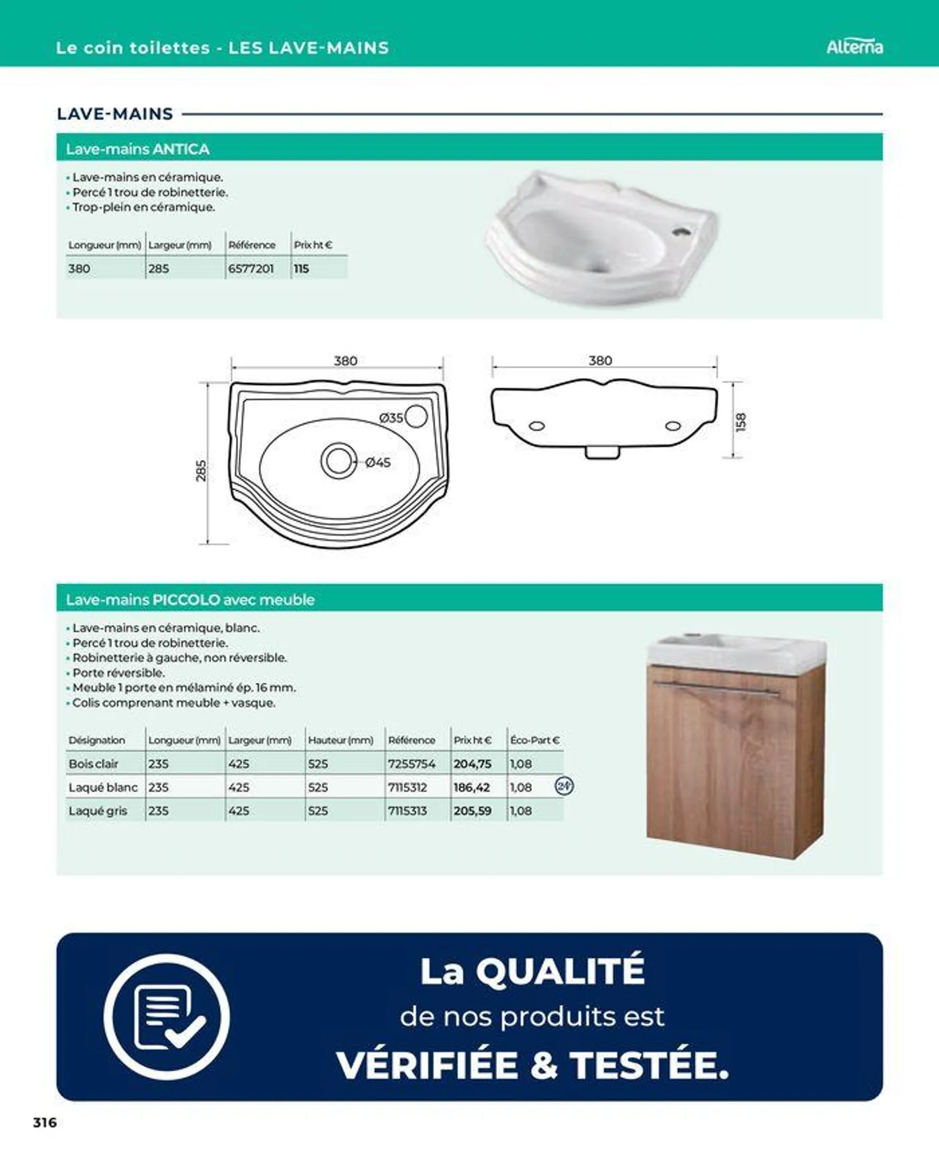 La salle de bain en toute sérénité du 17 janvier au 31 août 2024 - Catalogue page 316