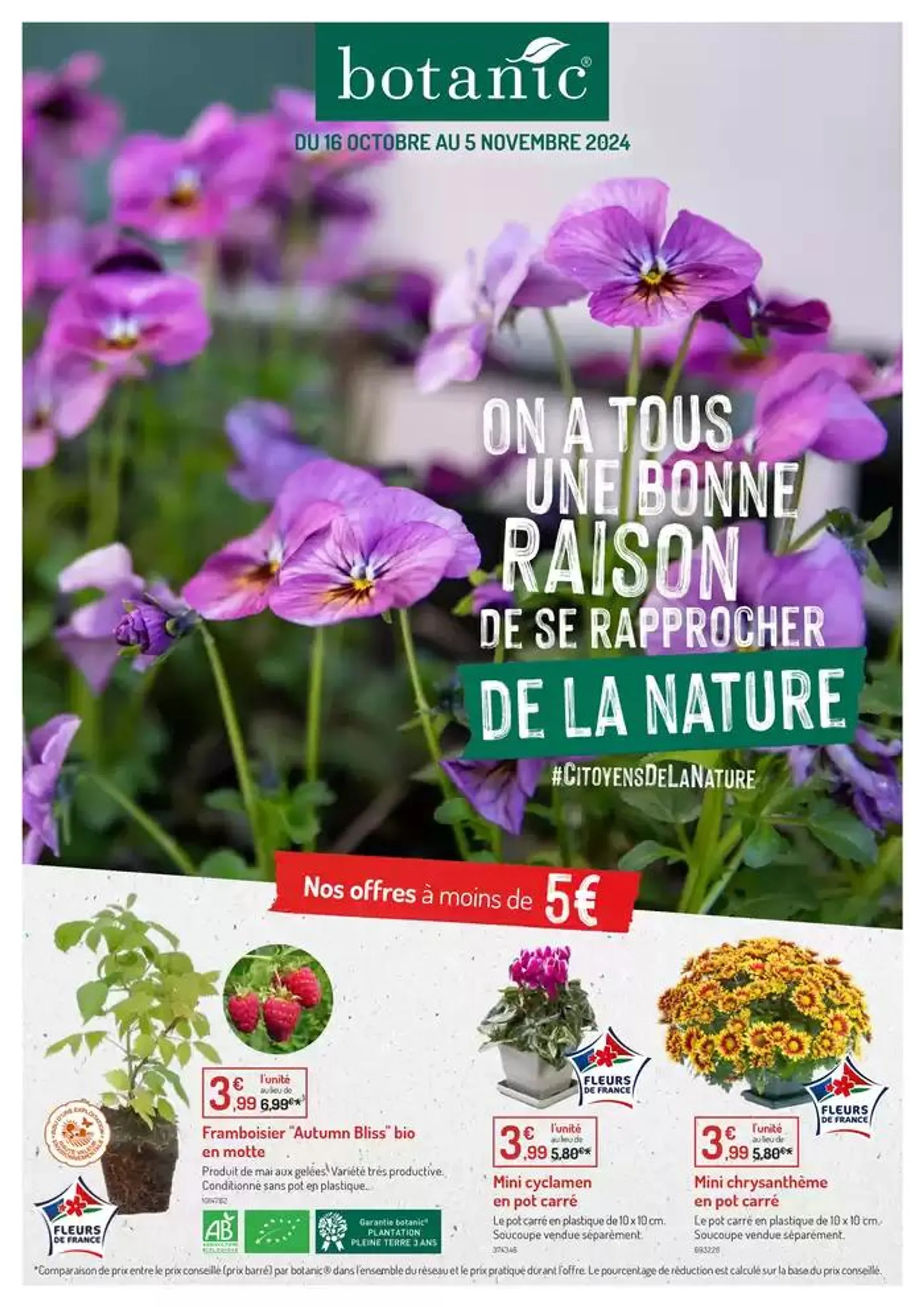 On a tous De se rapprocher Une bonne Raison de l a nature du 16 octobre au 5 novembre 2024 - Catalogue page 1