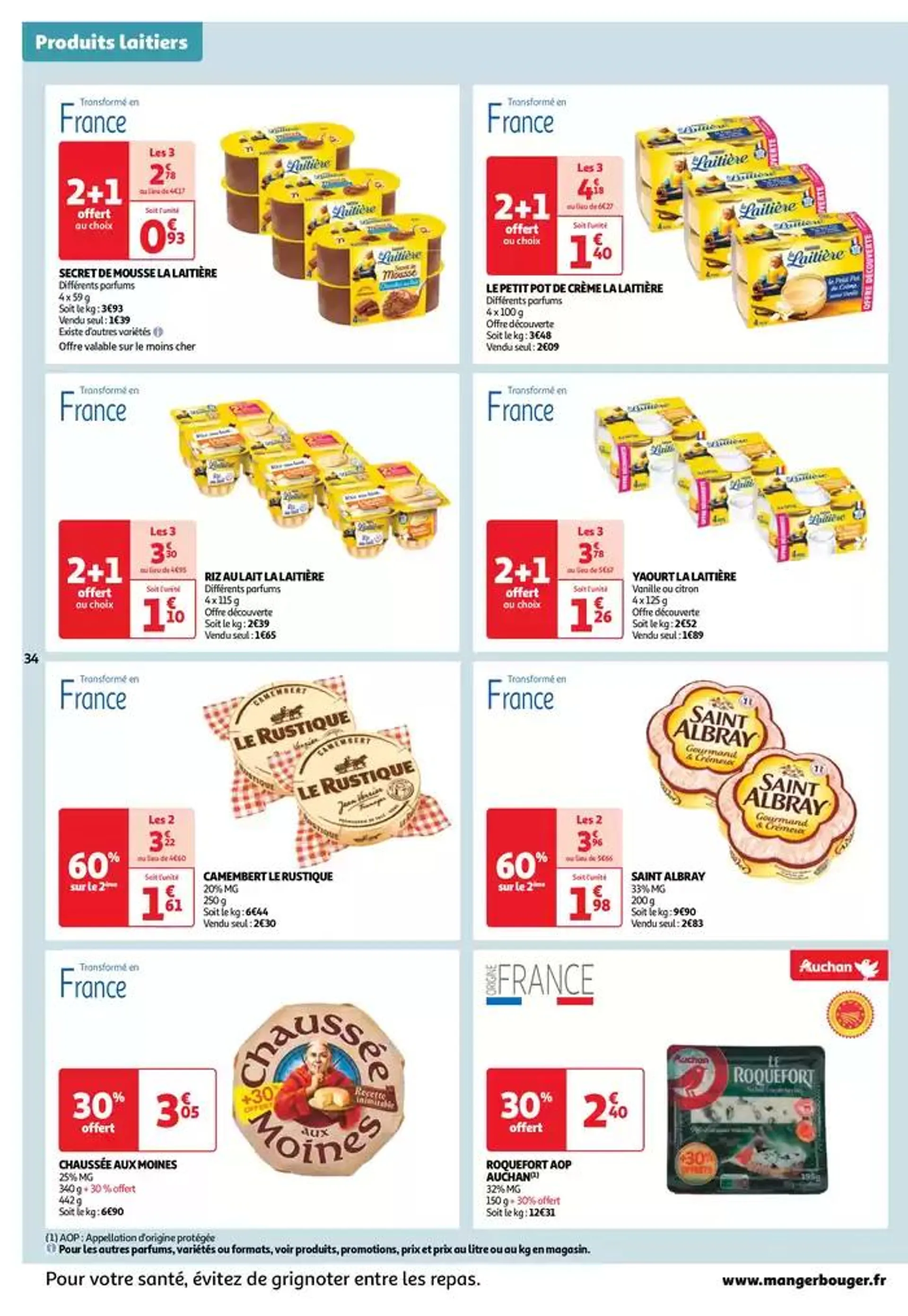 Top depart : 25 jours Auchan  du 29 octobre au 4 novembre 2024 - Catalogue page 34