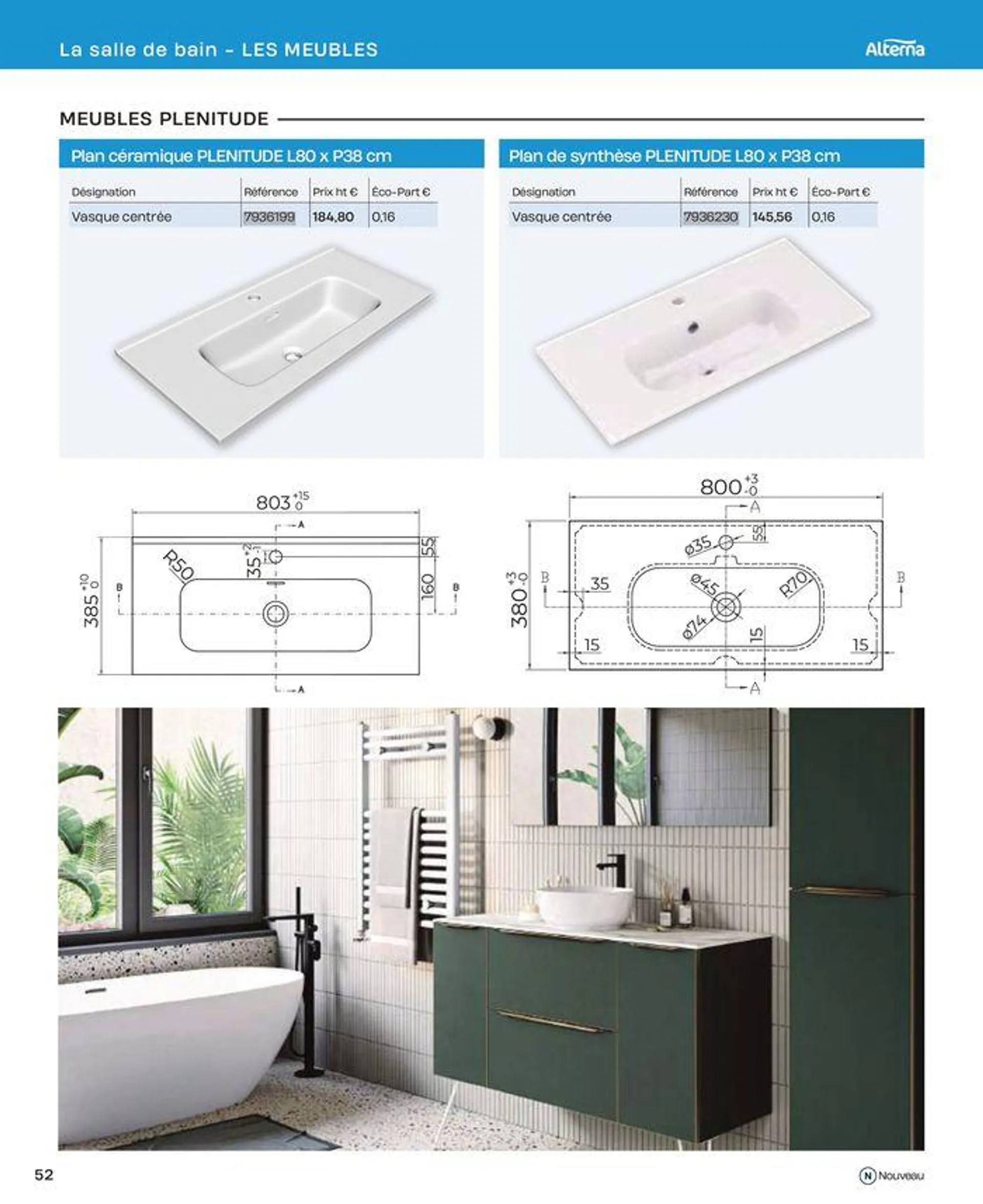 La salle de bain en toute sérénité du 2 juillet au 31 décembre 2024 - Catalogue page 52