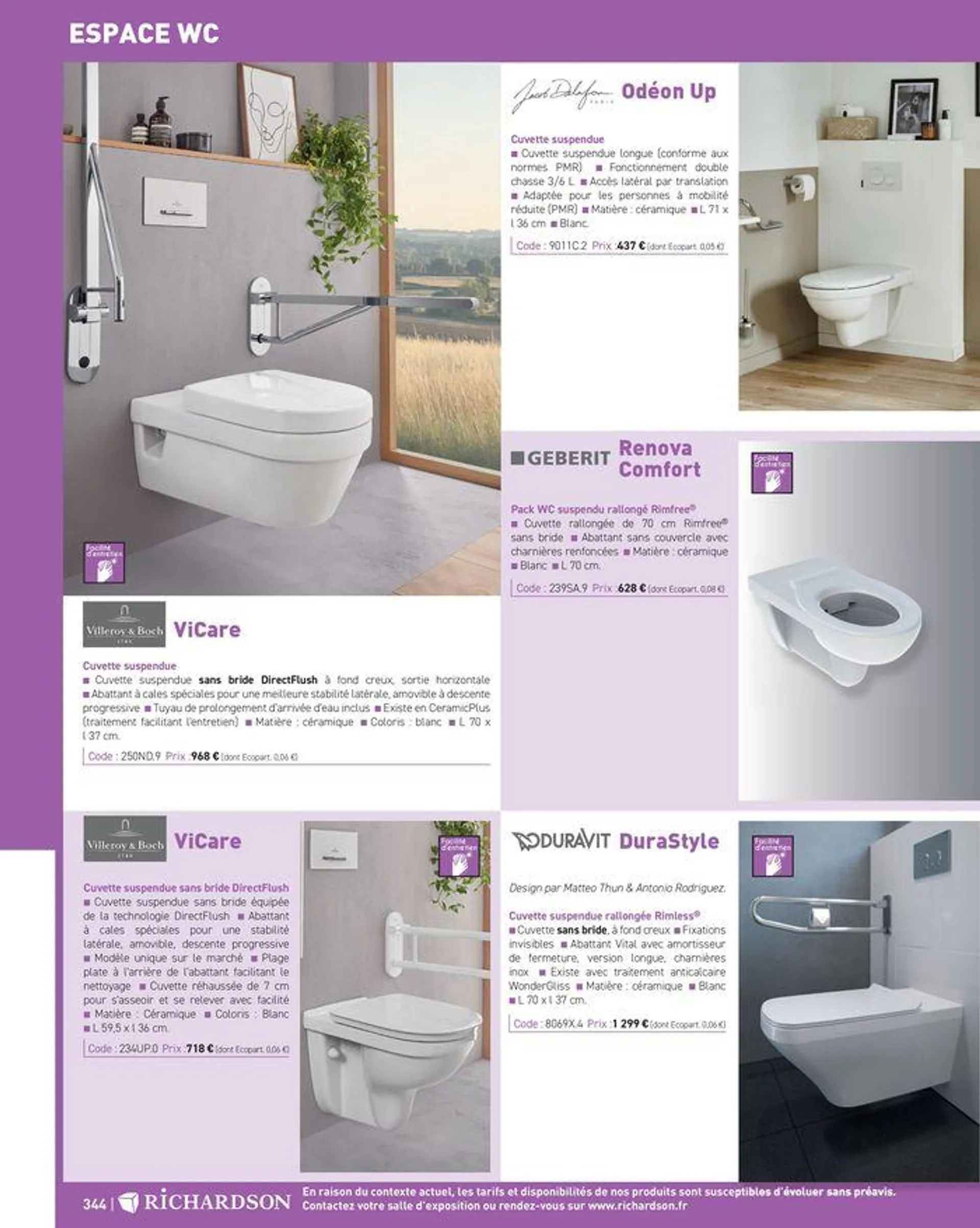 Salle de bains et carrelage 2024 du 23 mai au 31 décembre 2024 - Catalogue page 346