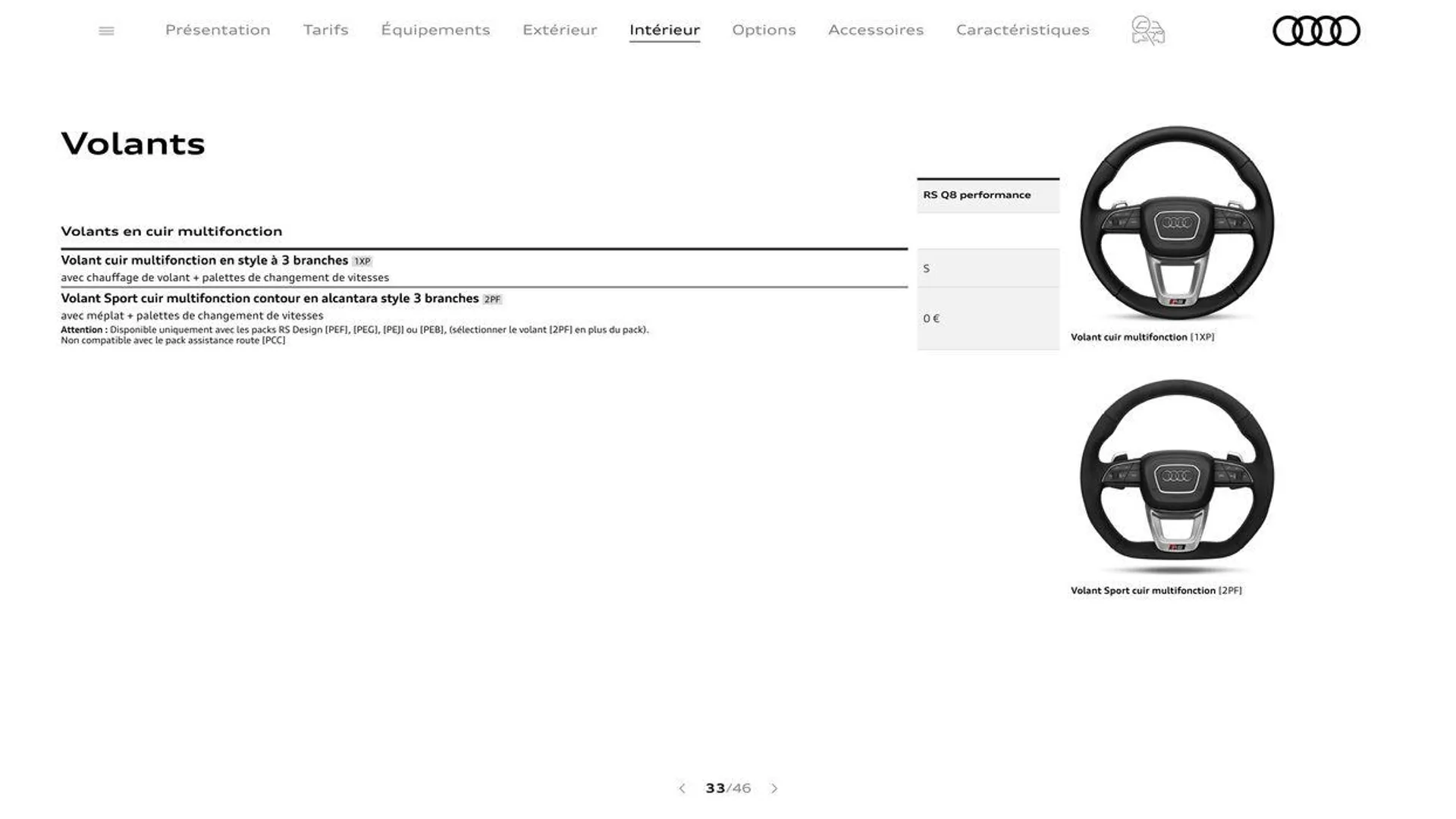 Audi RS Q8 performance du 20 août au 31 décembre 2024 - Catalogue page 33