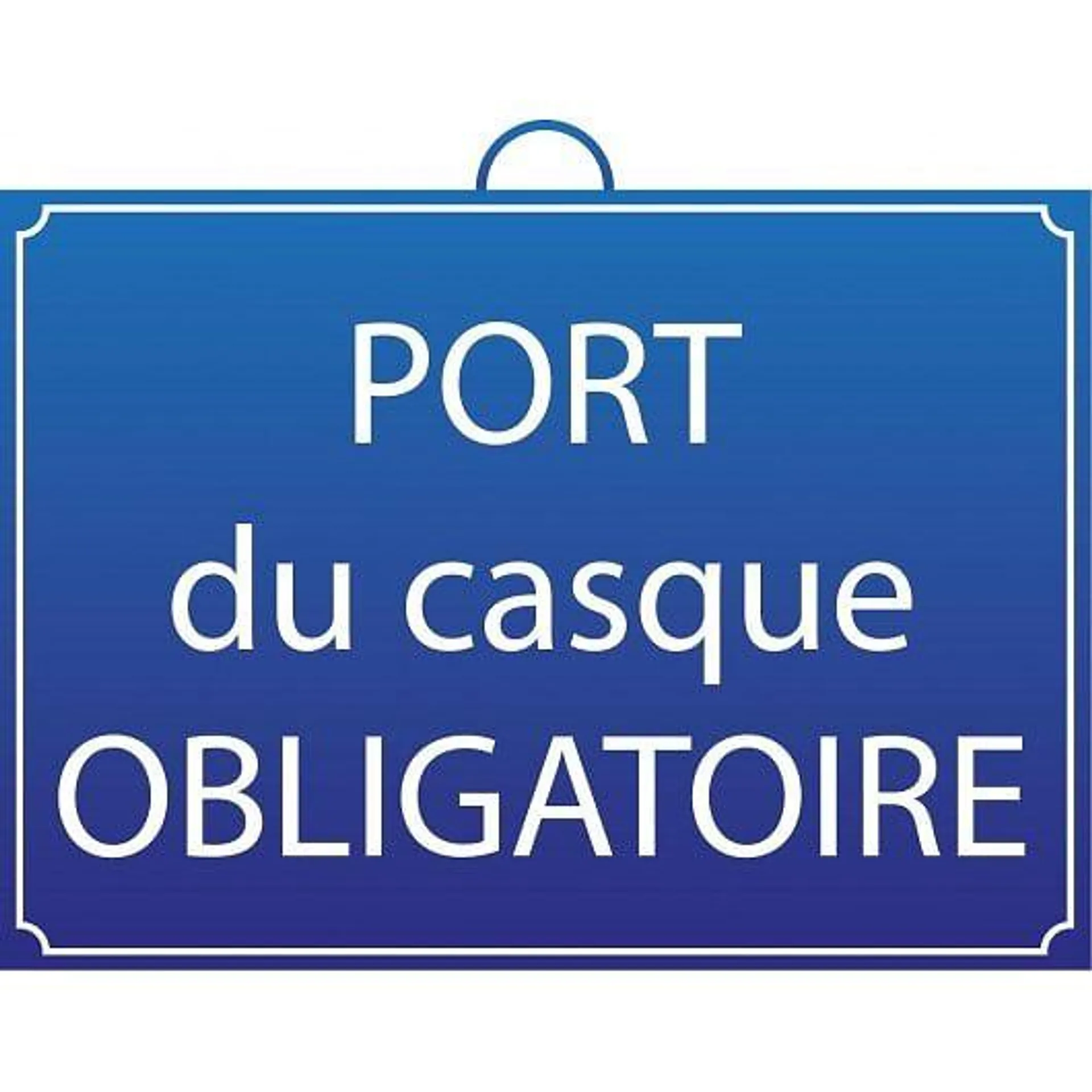 Panneau de signalisation "port du casque obligatoire"