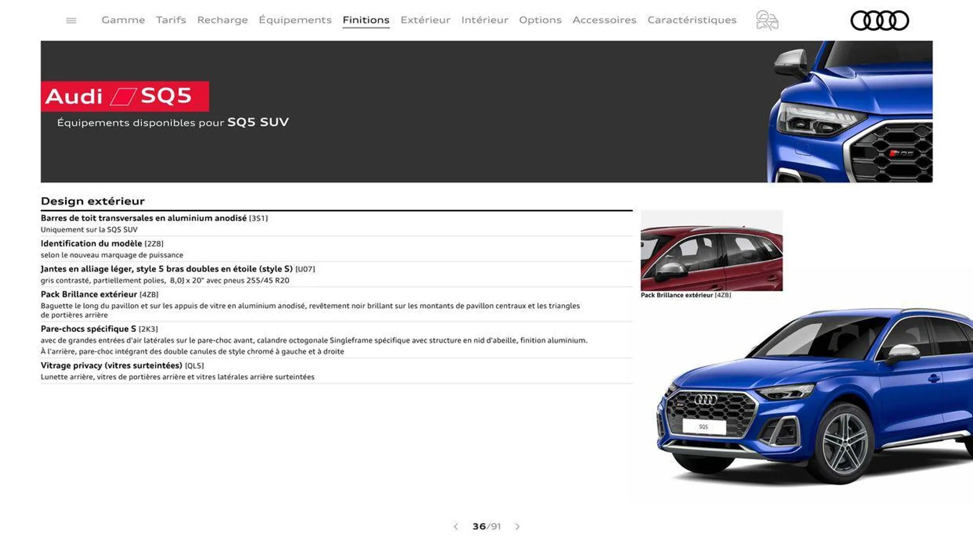 Audi Q5 & SQ5 du 20 août au 31 décembre 2024 - Catalogue page 36