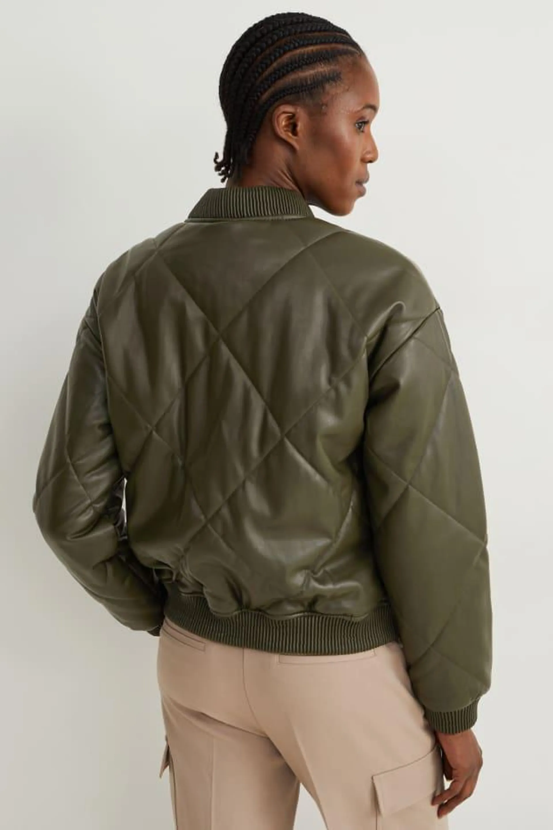 Bomber jacket - faux leather