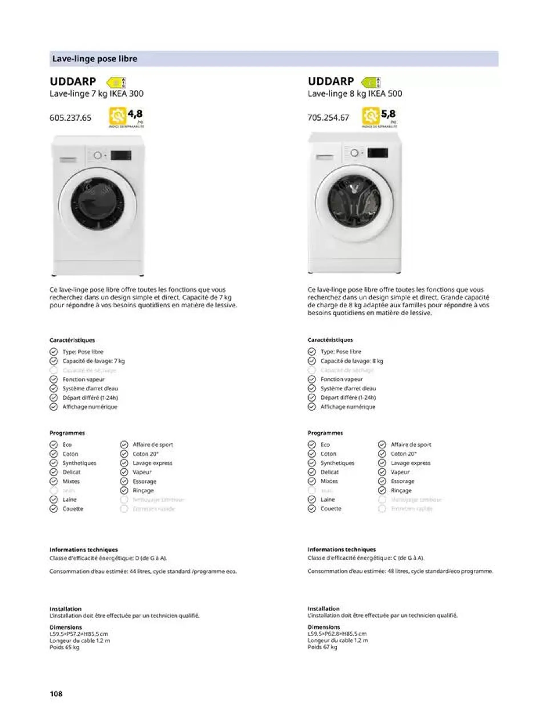 IKEA ÉLECTROMÉNAGER Guide d’achat 2025 du 1 octobre au 31 juillet 2025 - Catalogue page 100