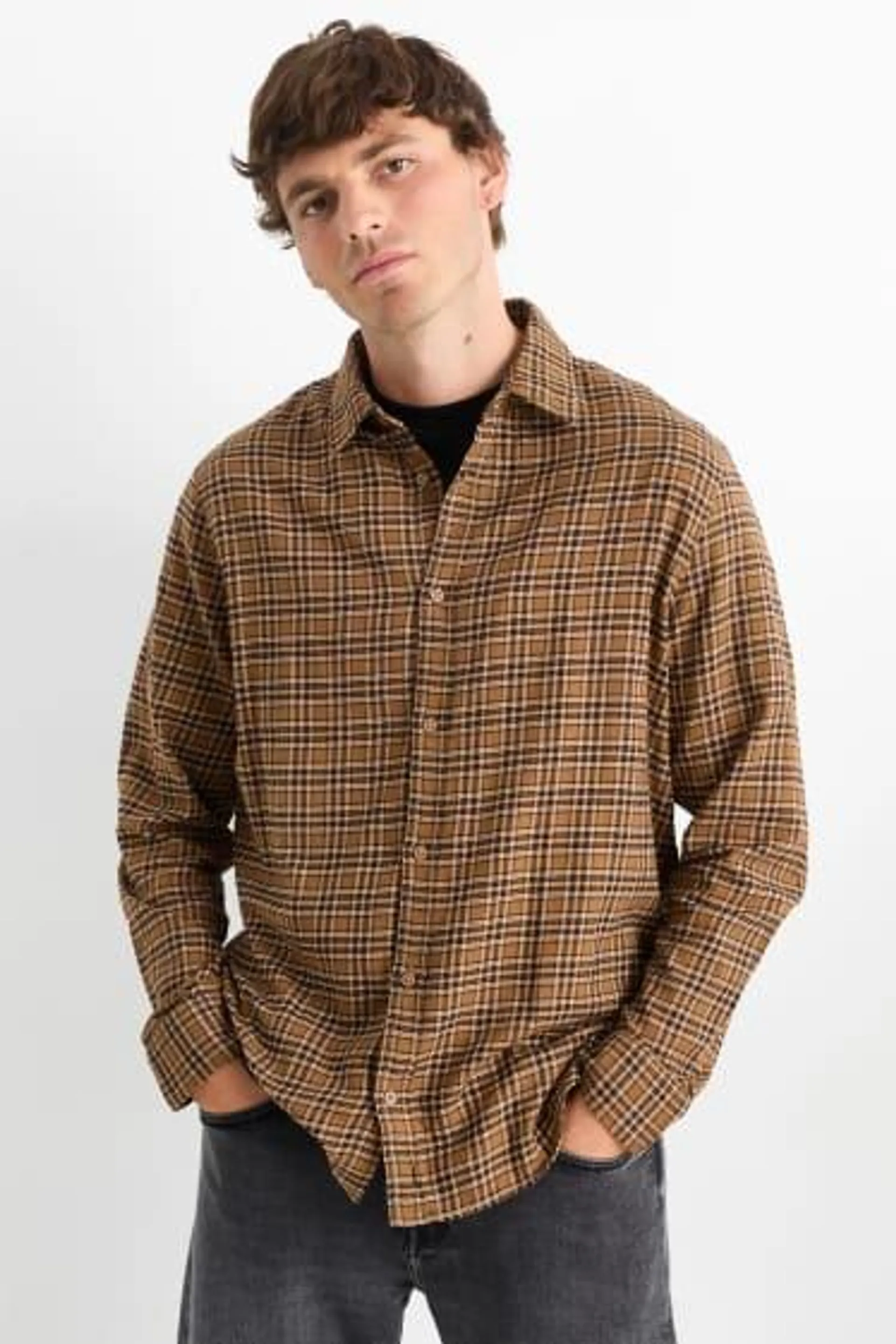 Shirt - regular fit - kent collar - check