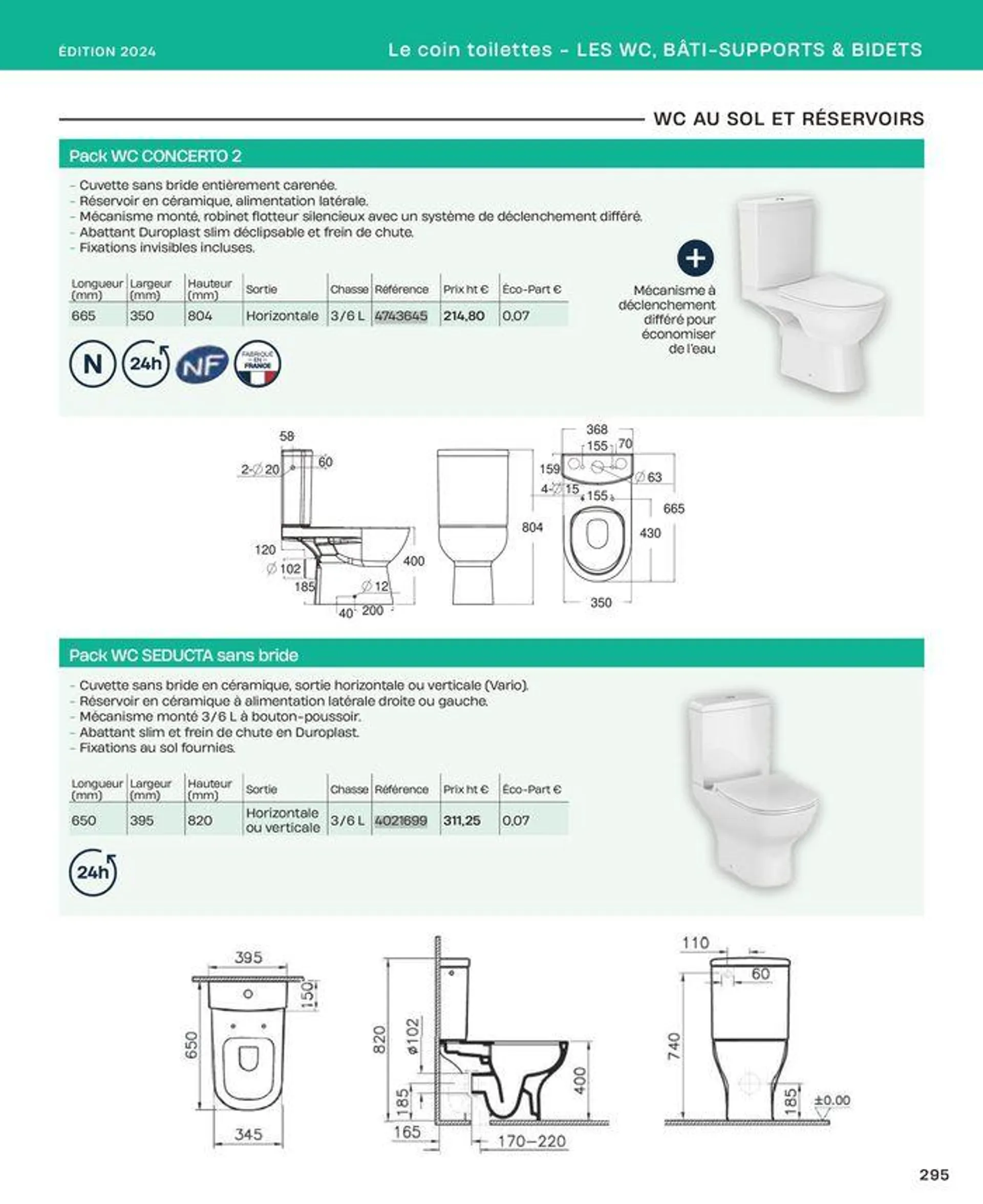 La salle de bain en toute sérénité du 2 juillet au 31 décembre 2024 - Catalogue page 295