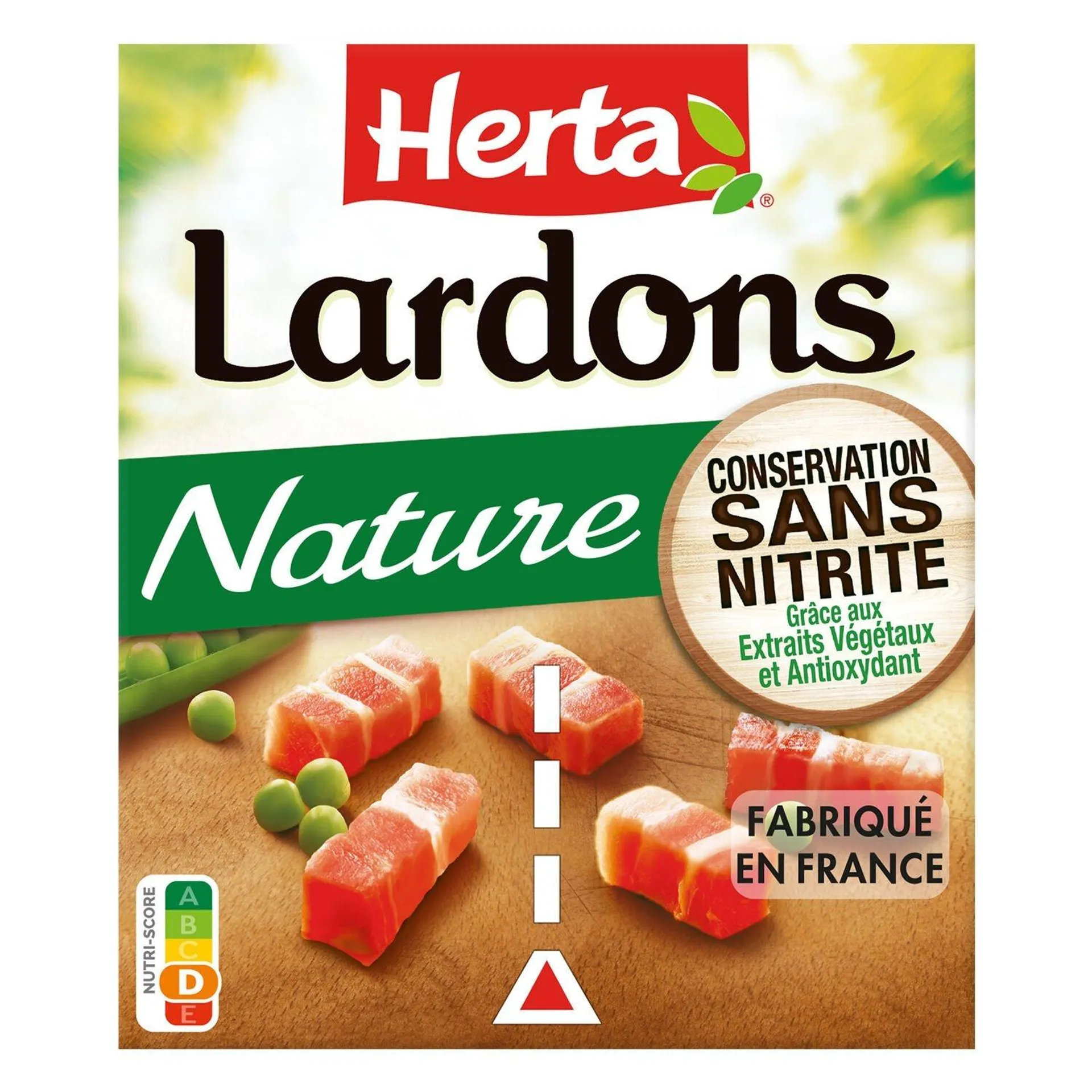 Lardons natures conservation sans nitrite HERTA