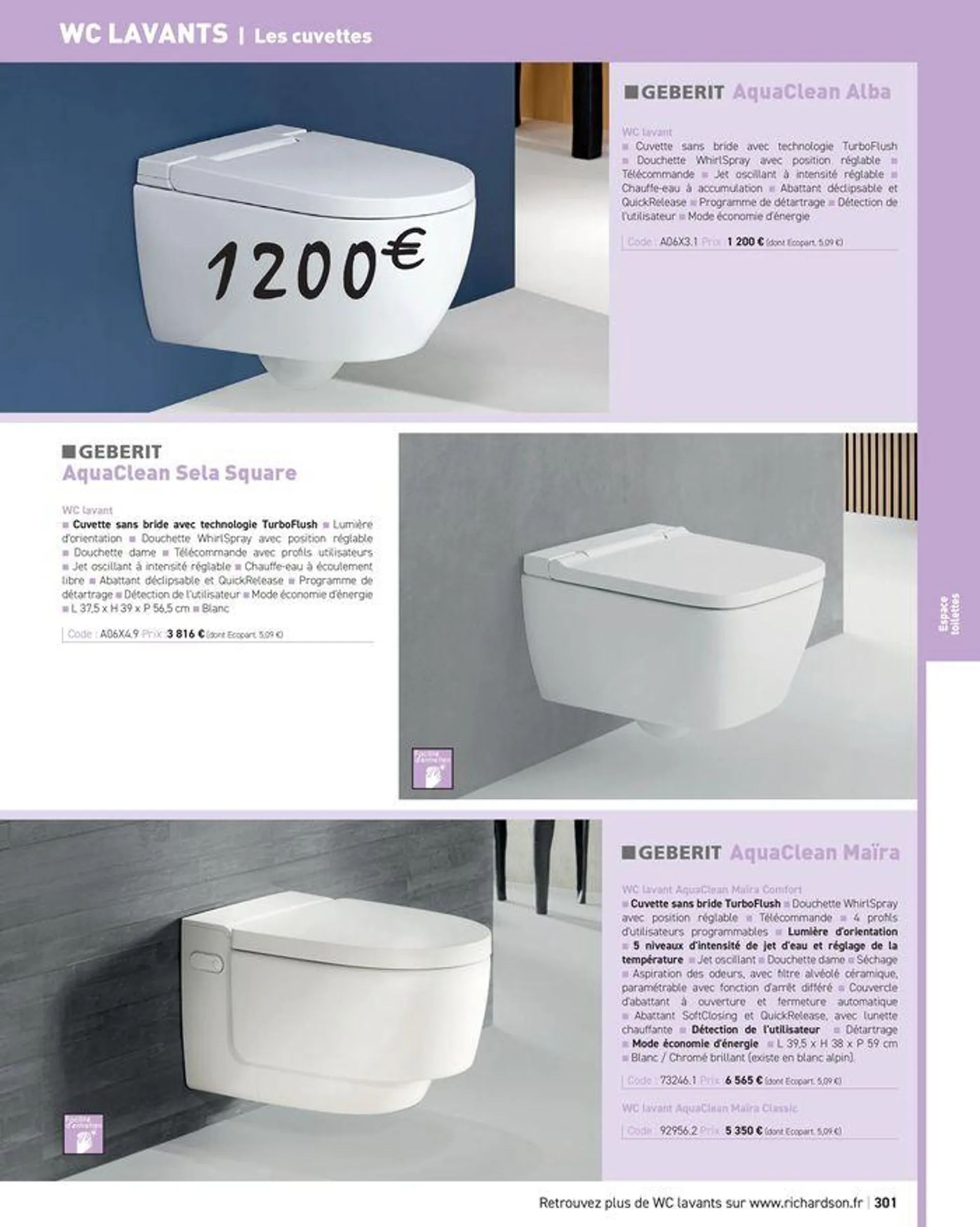 Salle de bains et carrelage 2024 du 23 mai au 31 décembre 2024 - Catalogue page 303