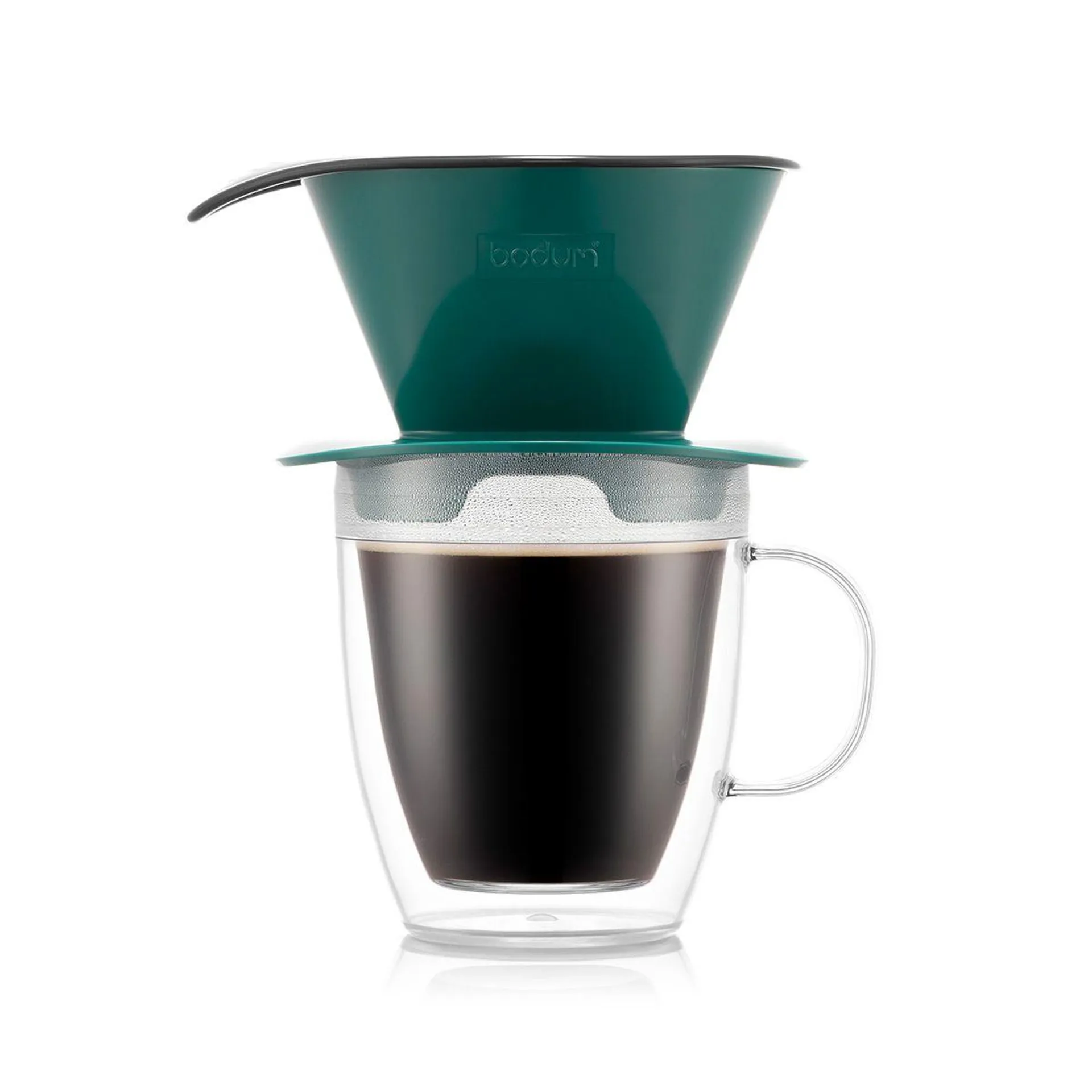 Set filtre à café individuel et mug isotherme en plastique double paroi, 0.3 l