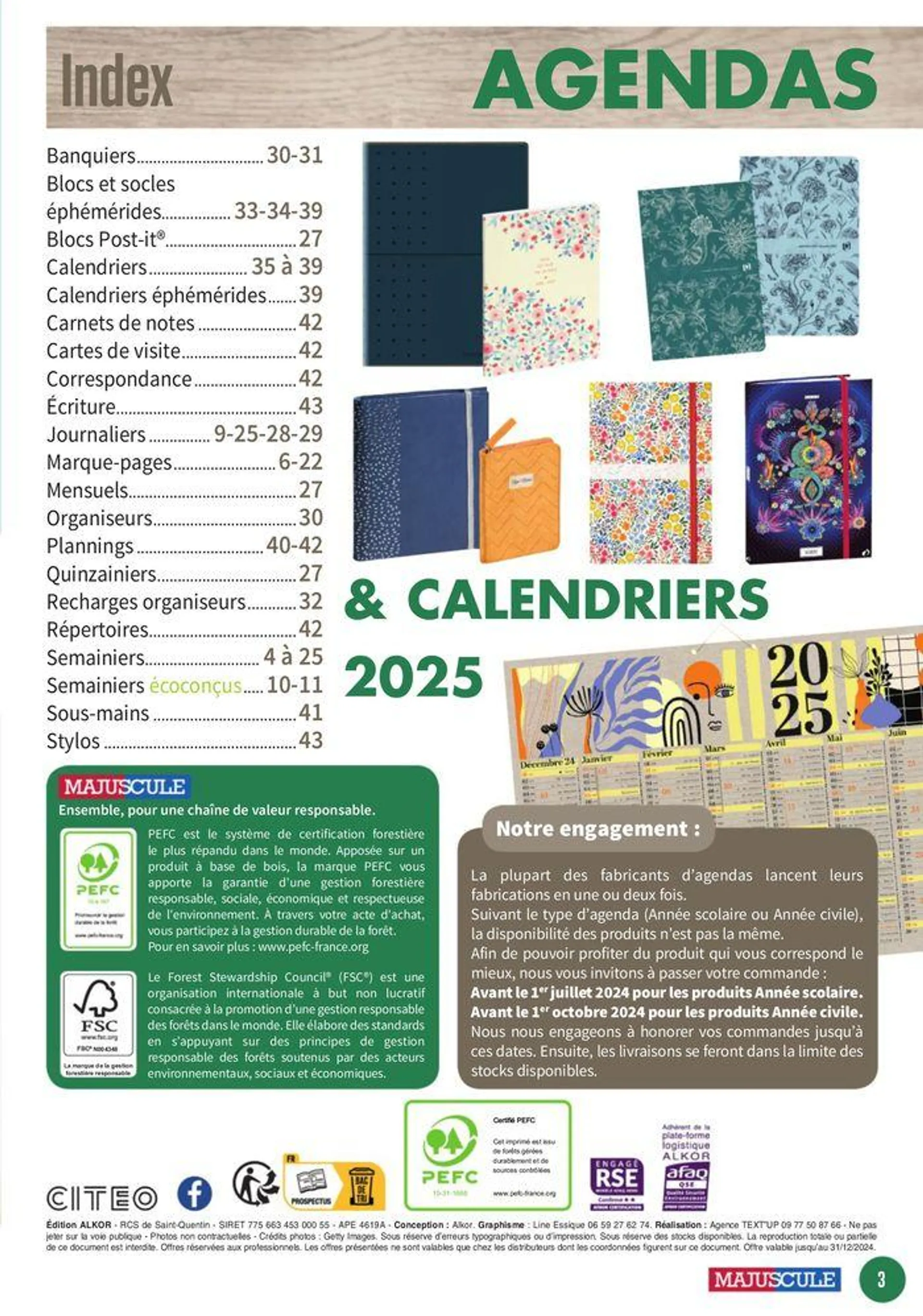 Les Agendas et Calendriers 2025 - 3