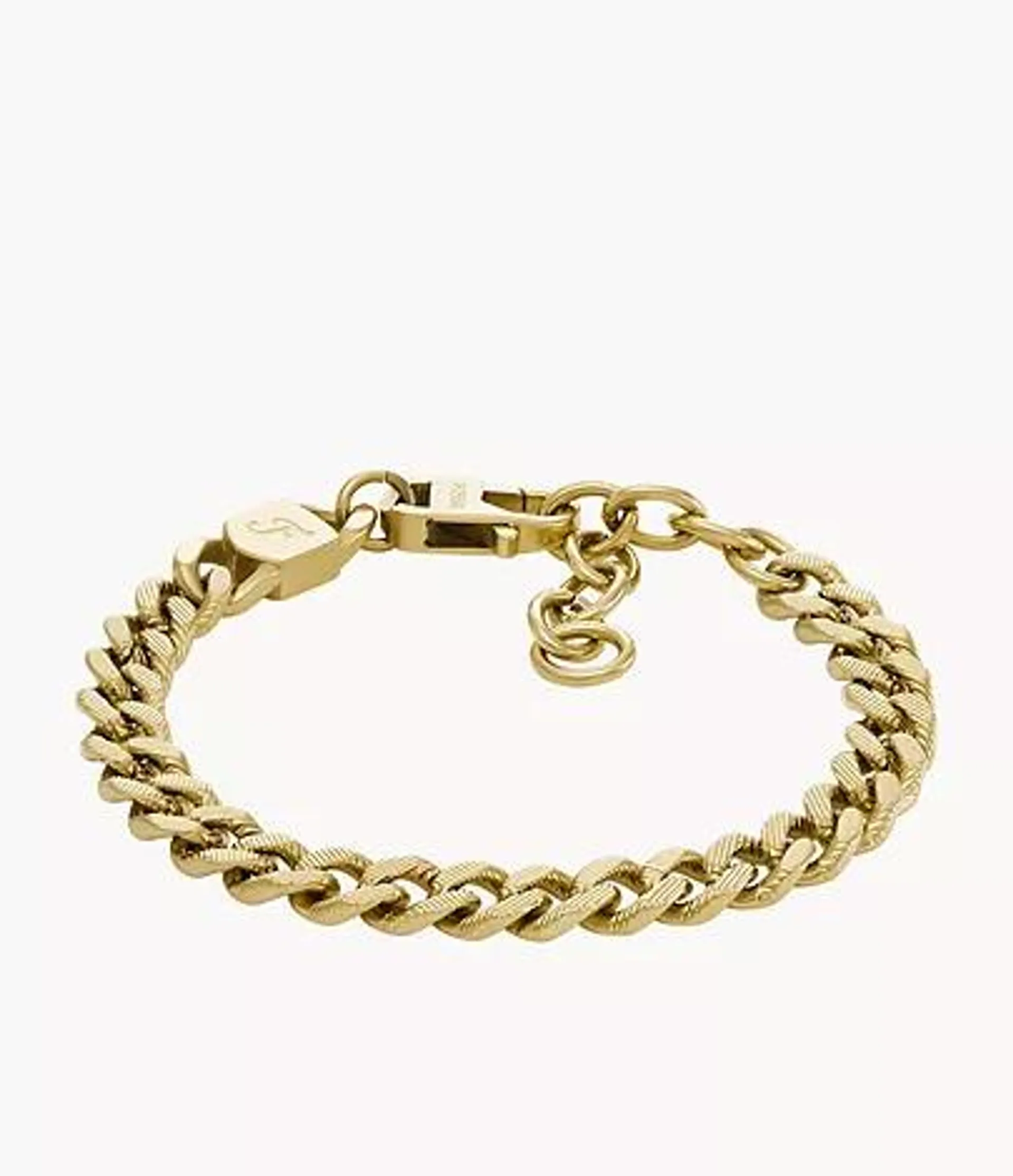 Bracelet chaîne Harlow Linear Texture en acier inoxydable, doré
