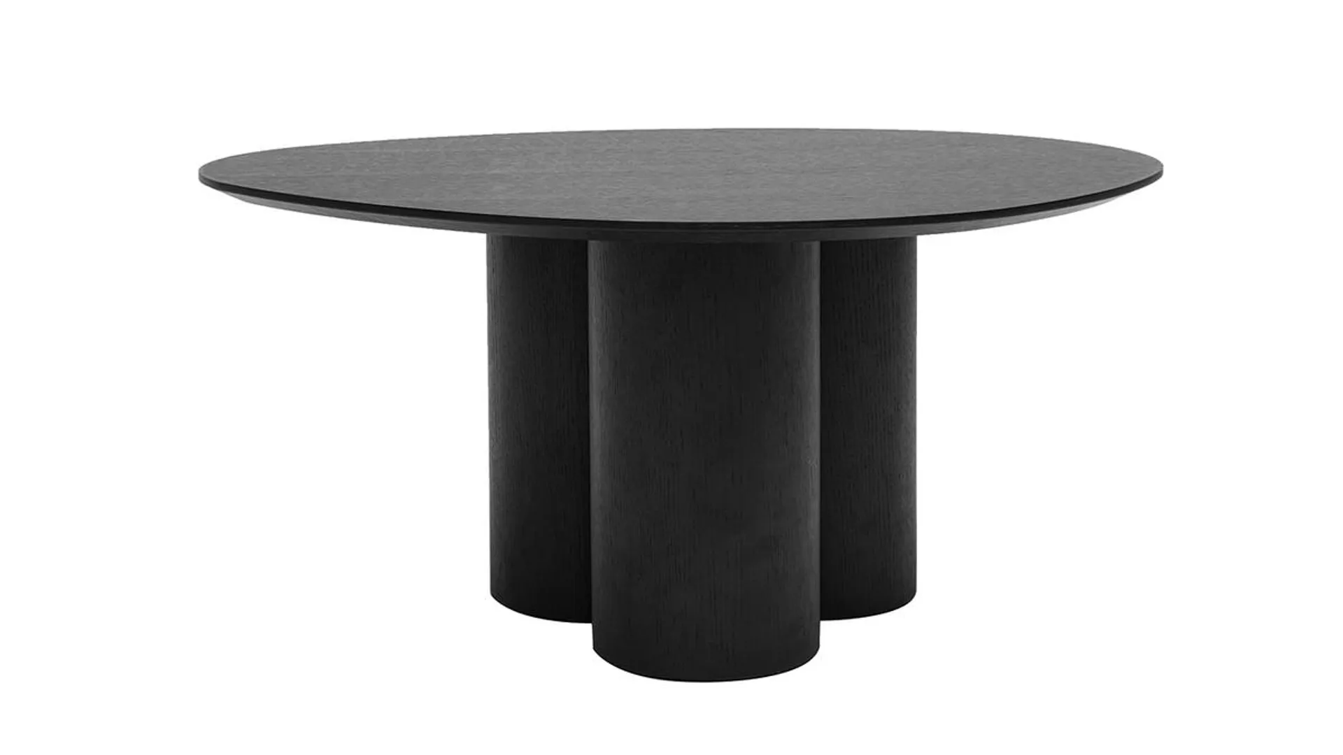 Table basse design bois noir L78 cm HOLLEN