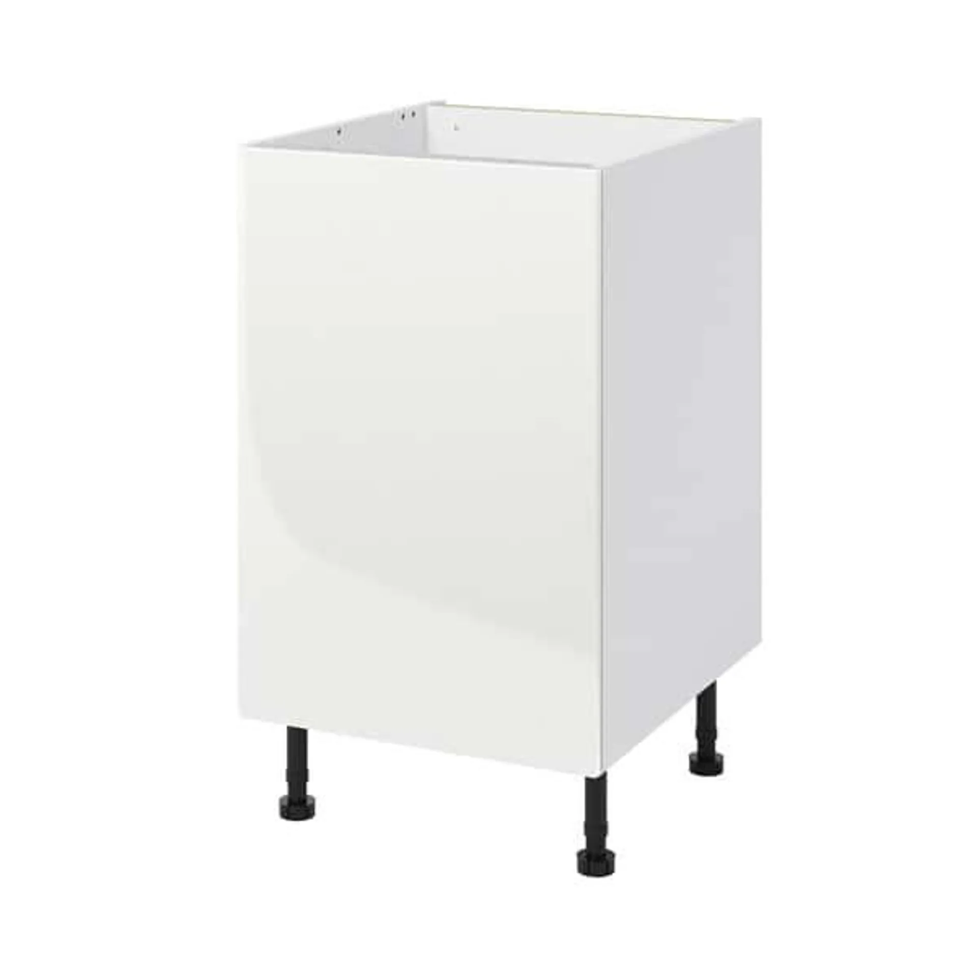 Meuble bas "Dorice" blanc brillant l.50 x h.72 x p.57 cm 1 porte