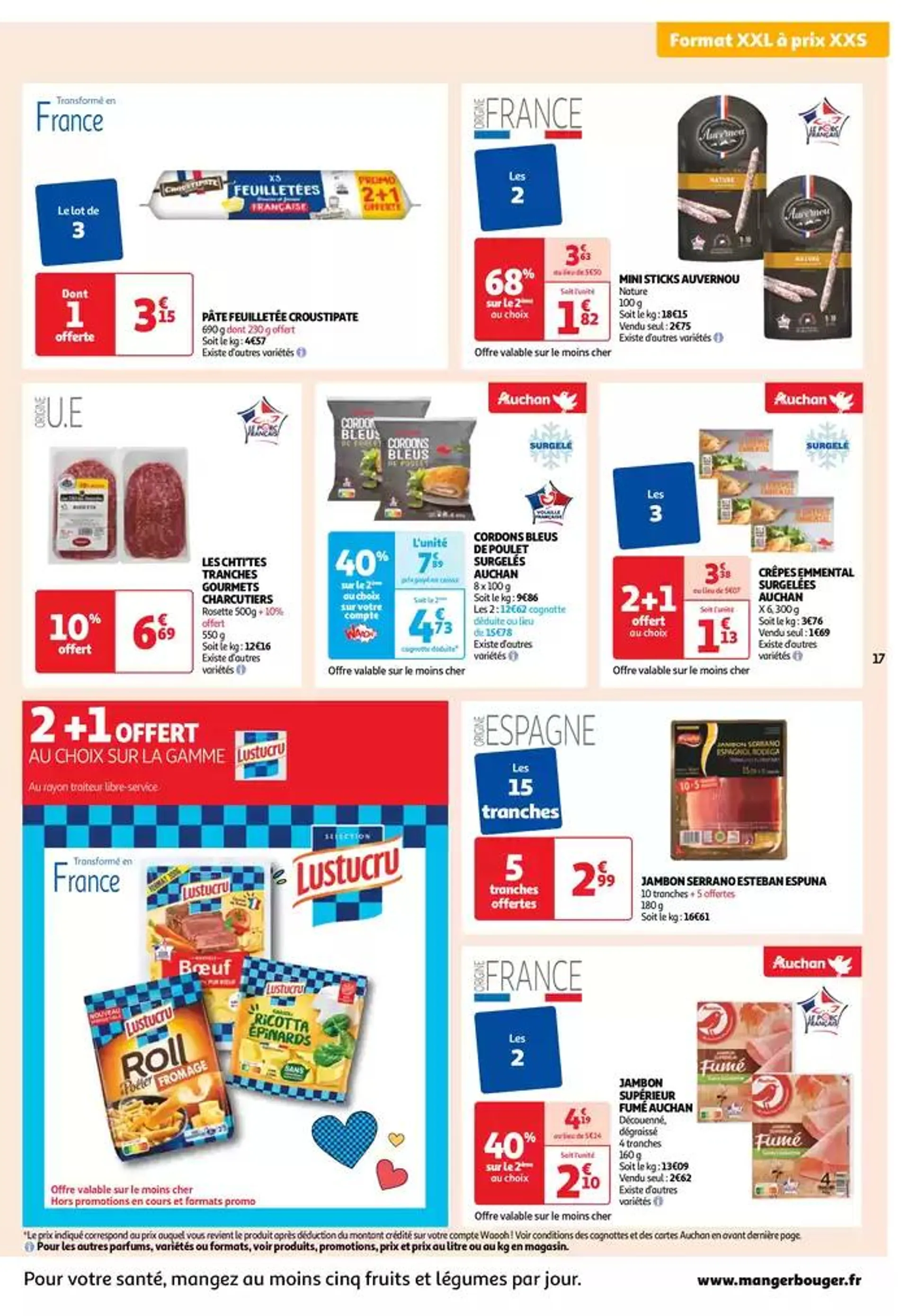 Top depart : 25 jours Auchan  du 29 octobre au 4 novembre 2024 - Catalogue page 17