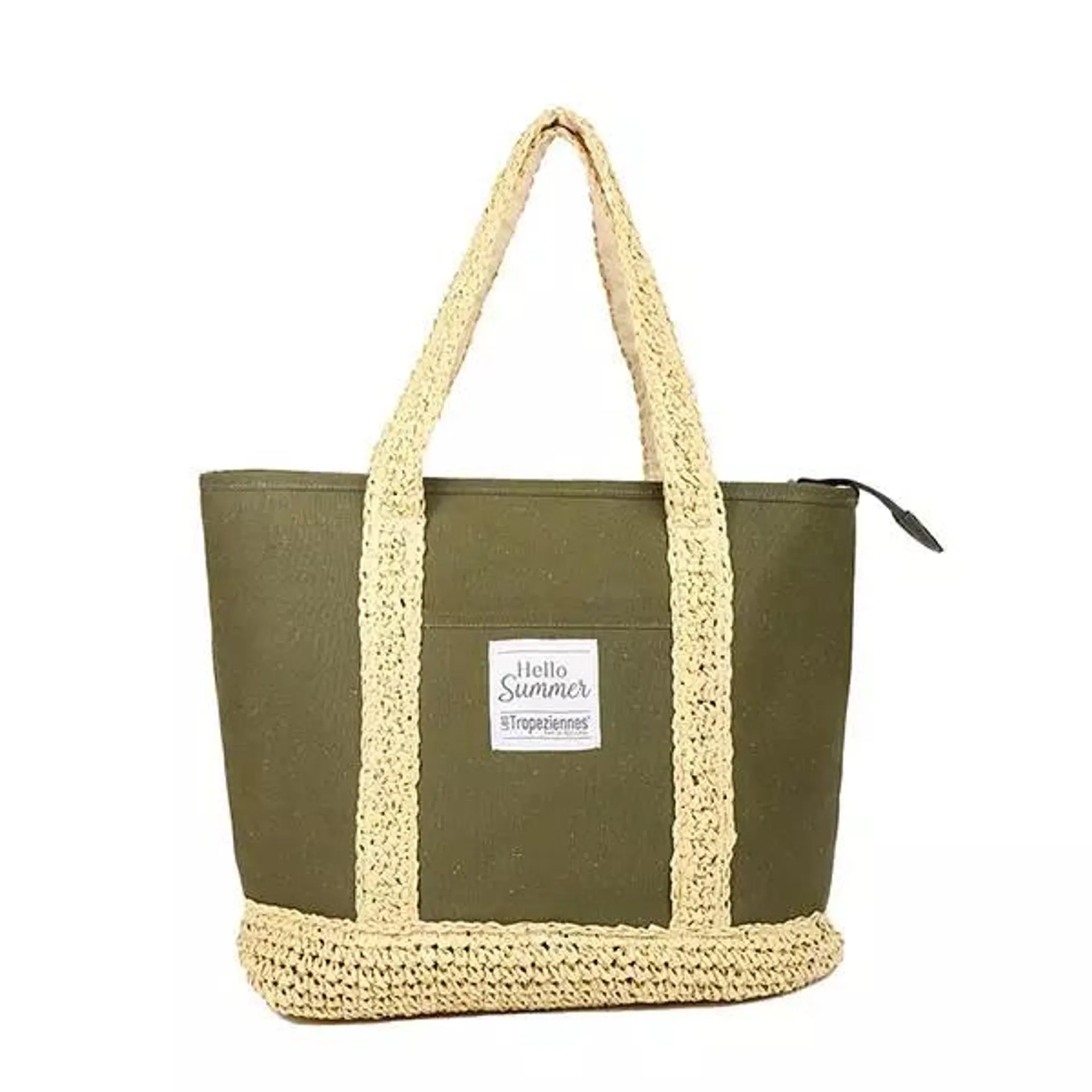 Les Tropéziennes - grand sac cabas coton Hondo khaki