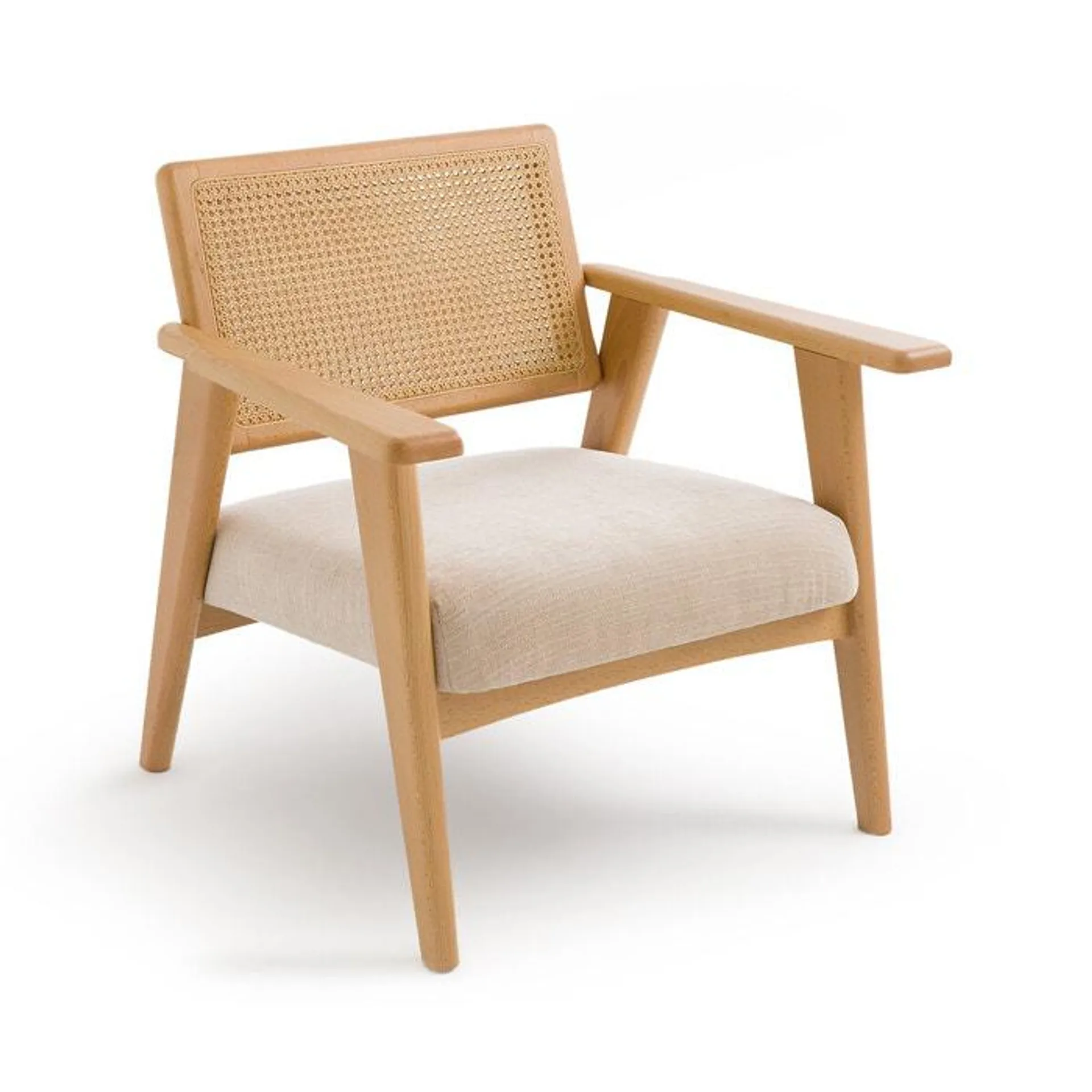 Fauteuil hêtre et cannage, Lons