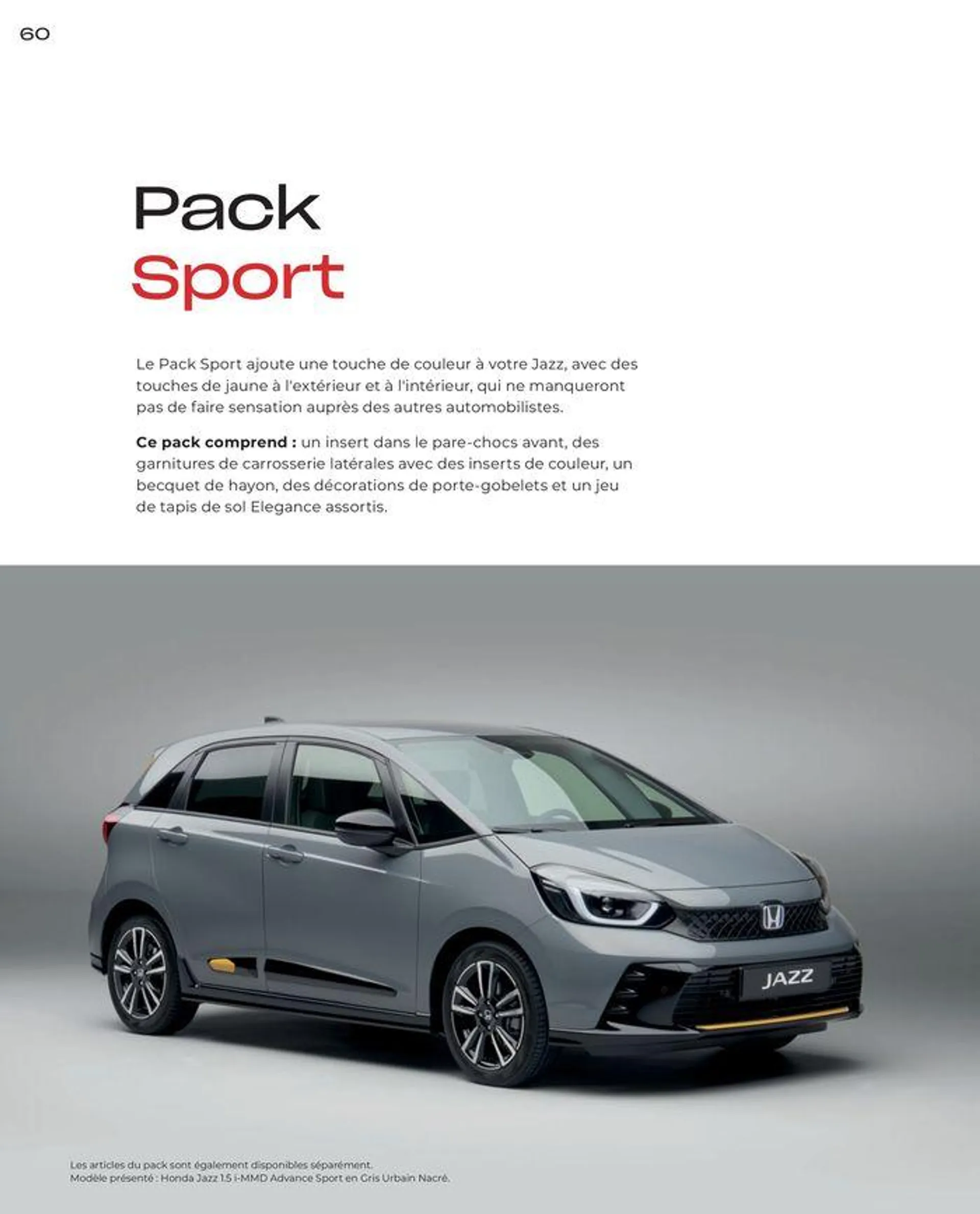 Honda JAZZ  du 2 février au 30 septembre 2024 - Catalogue page 60