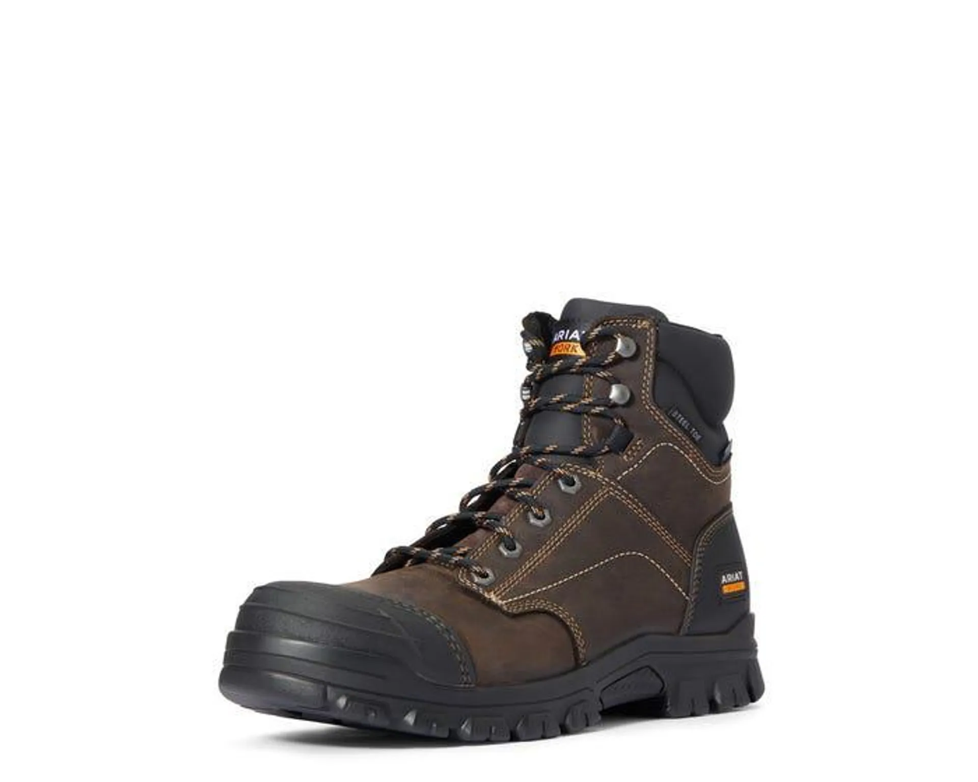 Ariat Men's Treadfast 6" Waterproof Steel Toe Work Boot Dark Brown - 10034673