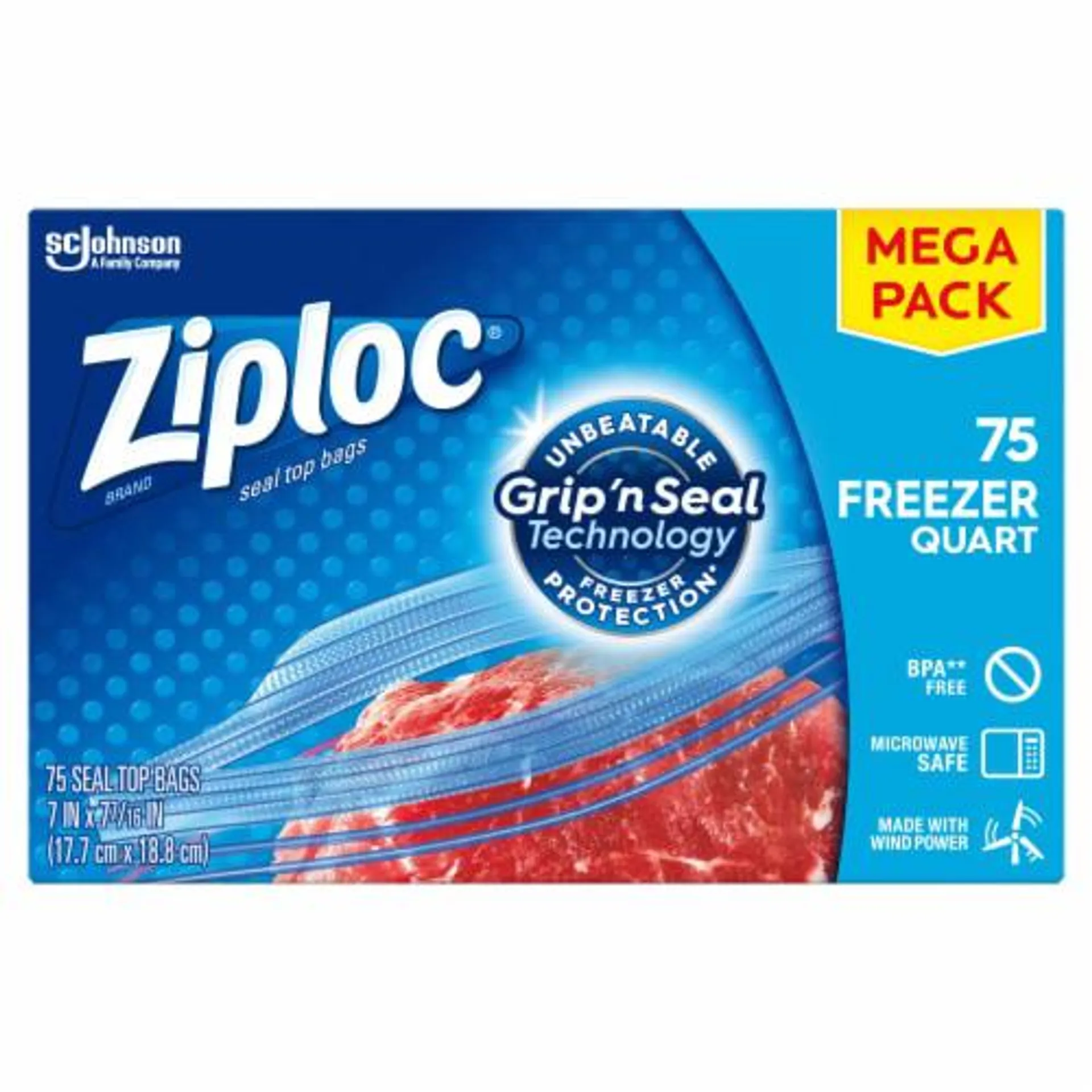 Ziploc Freezer Quart Bags Mega Pack