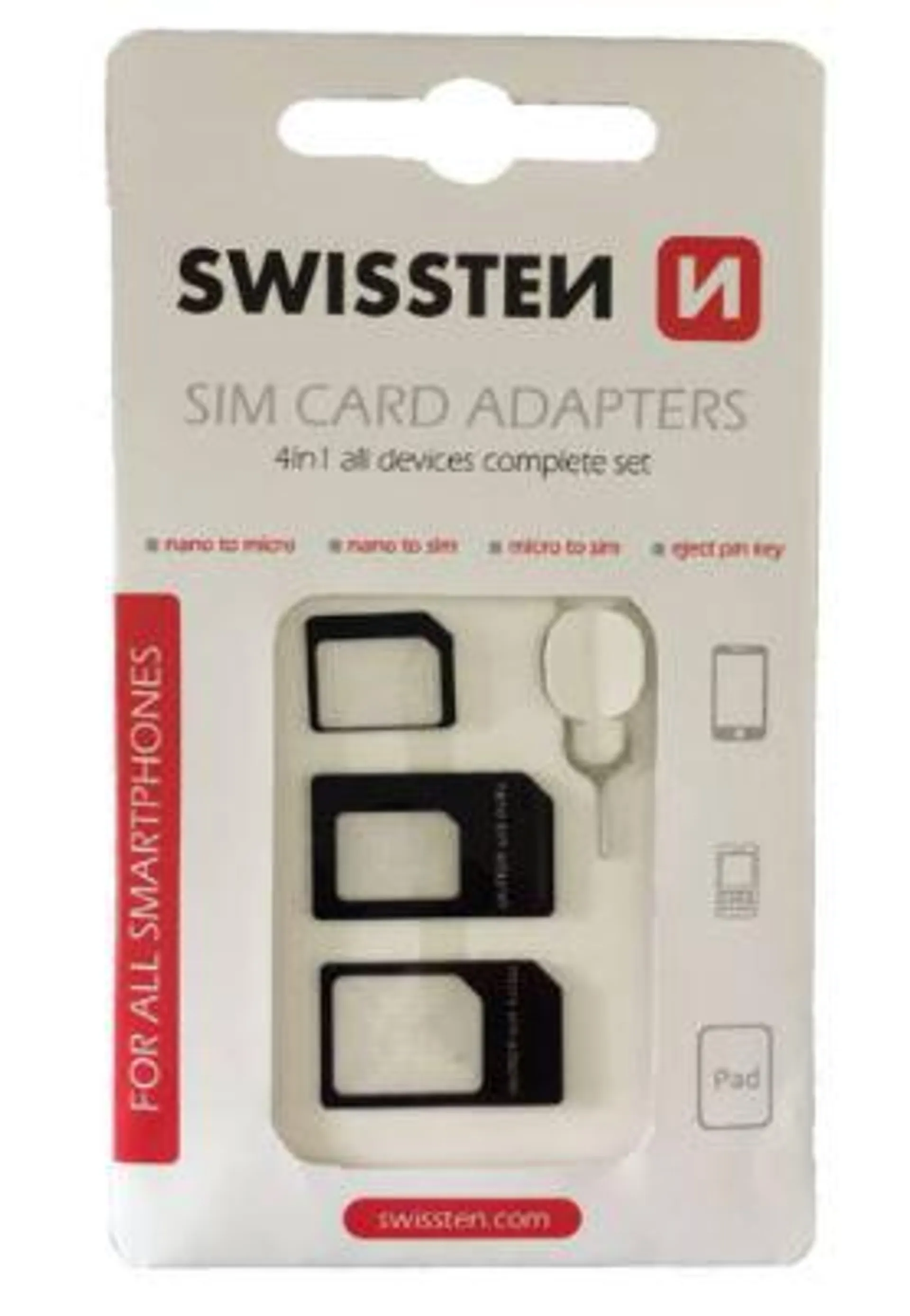 Swissten SIM adaptér 3in1