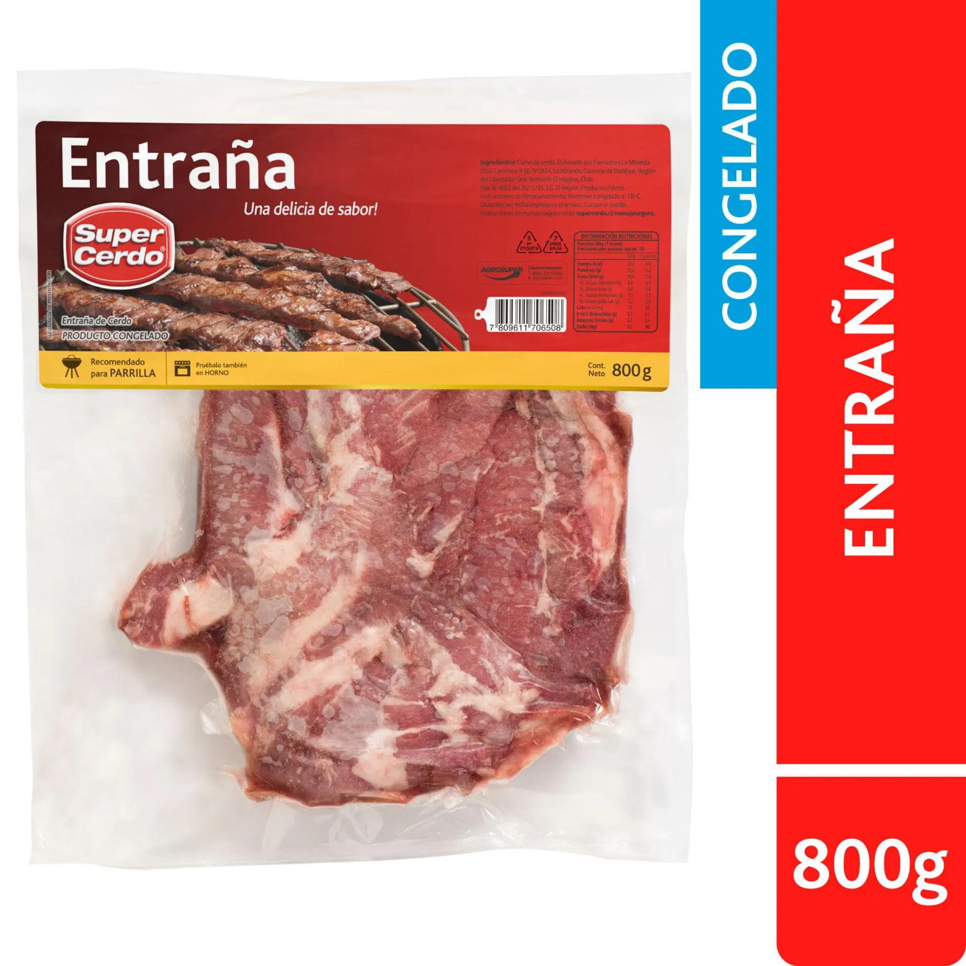 Entraña porcionada de cerdo 800 g