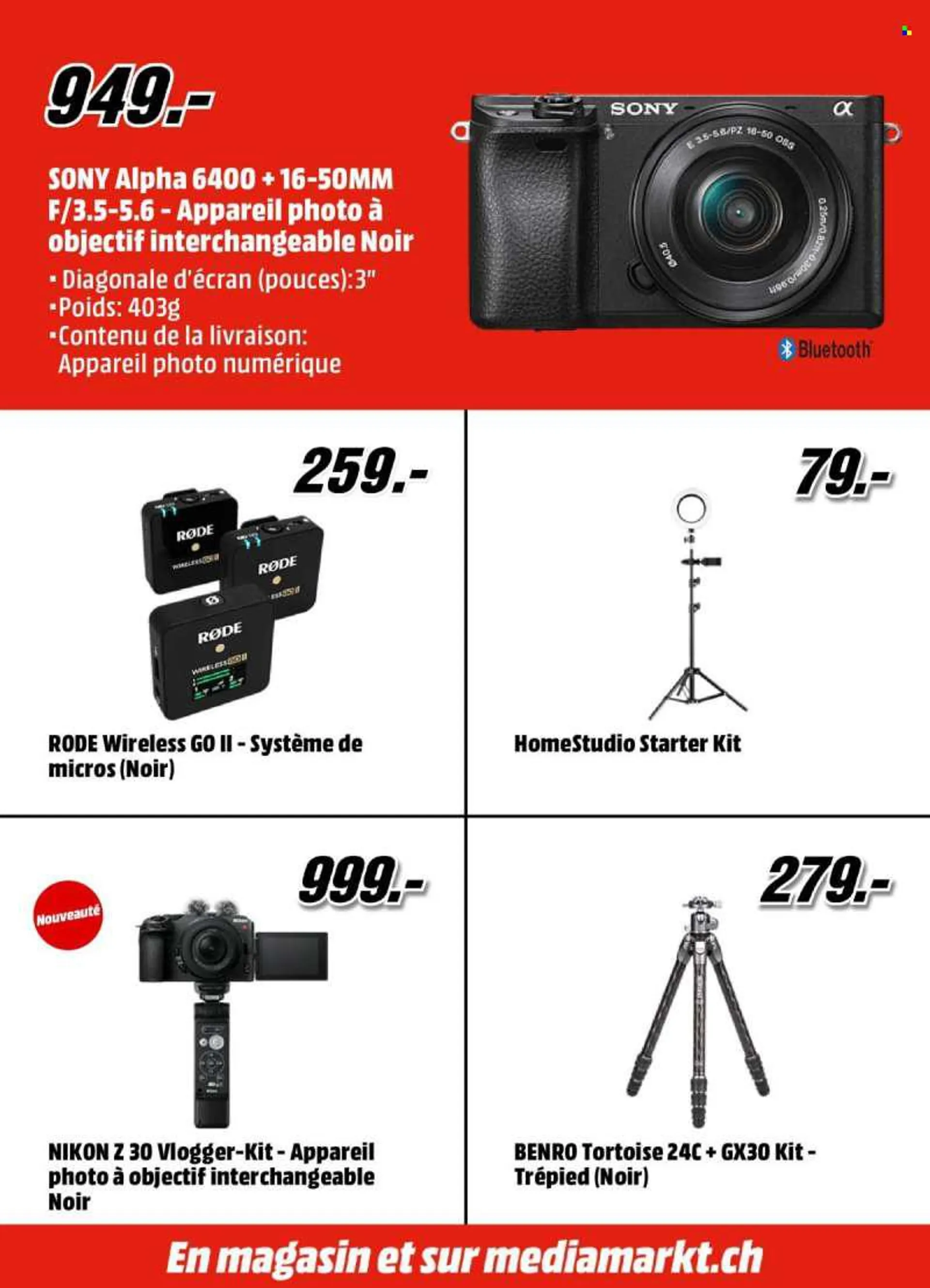 Prospekte MediaMarkt - 8.8.2022 - 14.8.2022 - Produkte in Aktion - Nikon, Sony. Seite 15.
