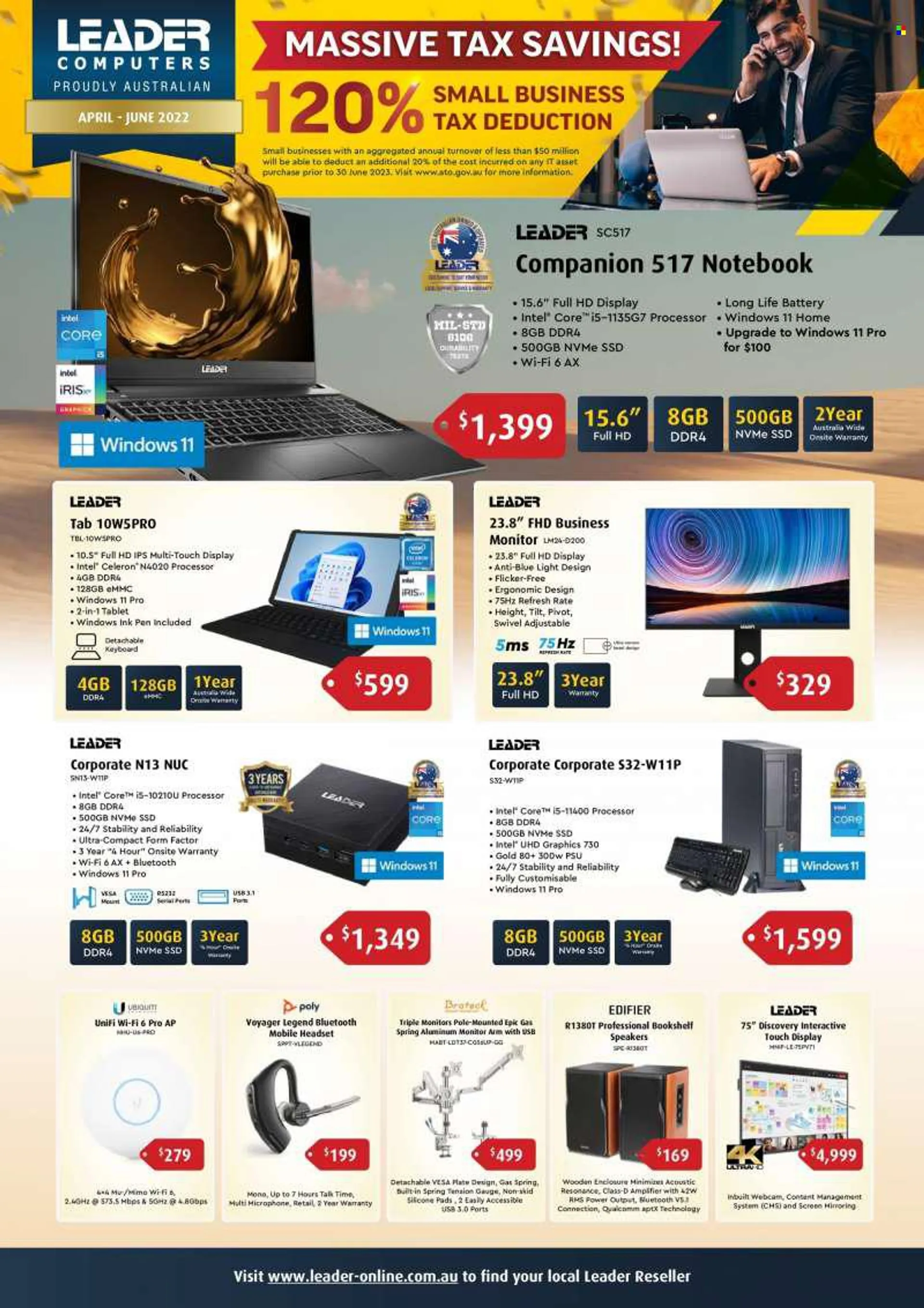 Leader Computers Catalogue - 1 Apr 2022 - 30 Jun 2022. - Catalogue valid from 1 April to 30 June 2022 - page 1