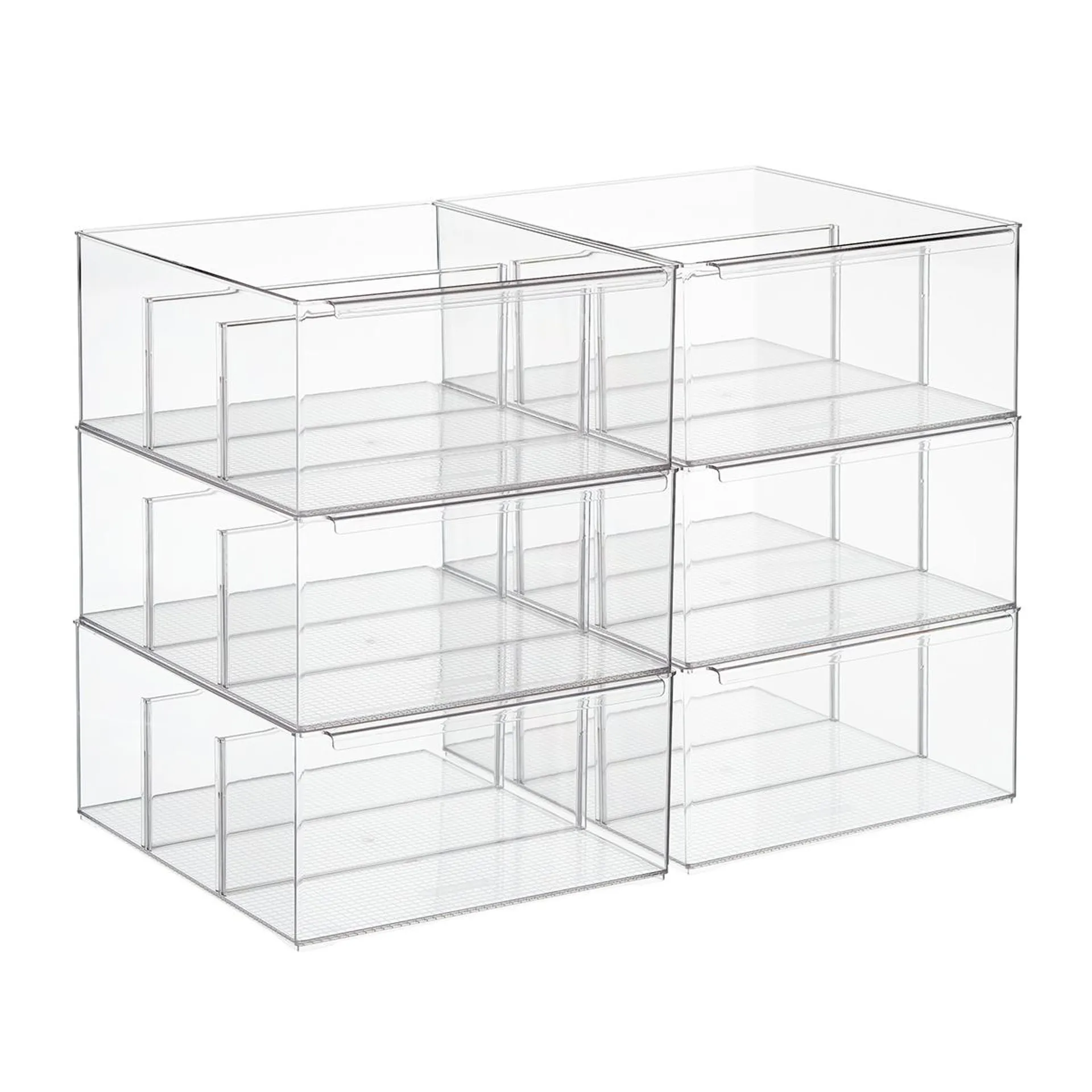 The Container Store Shelf Depth Pantry Bin w/ Dividers X-Large Pkg/6