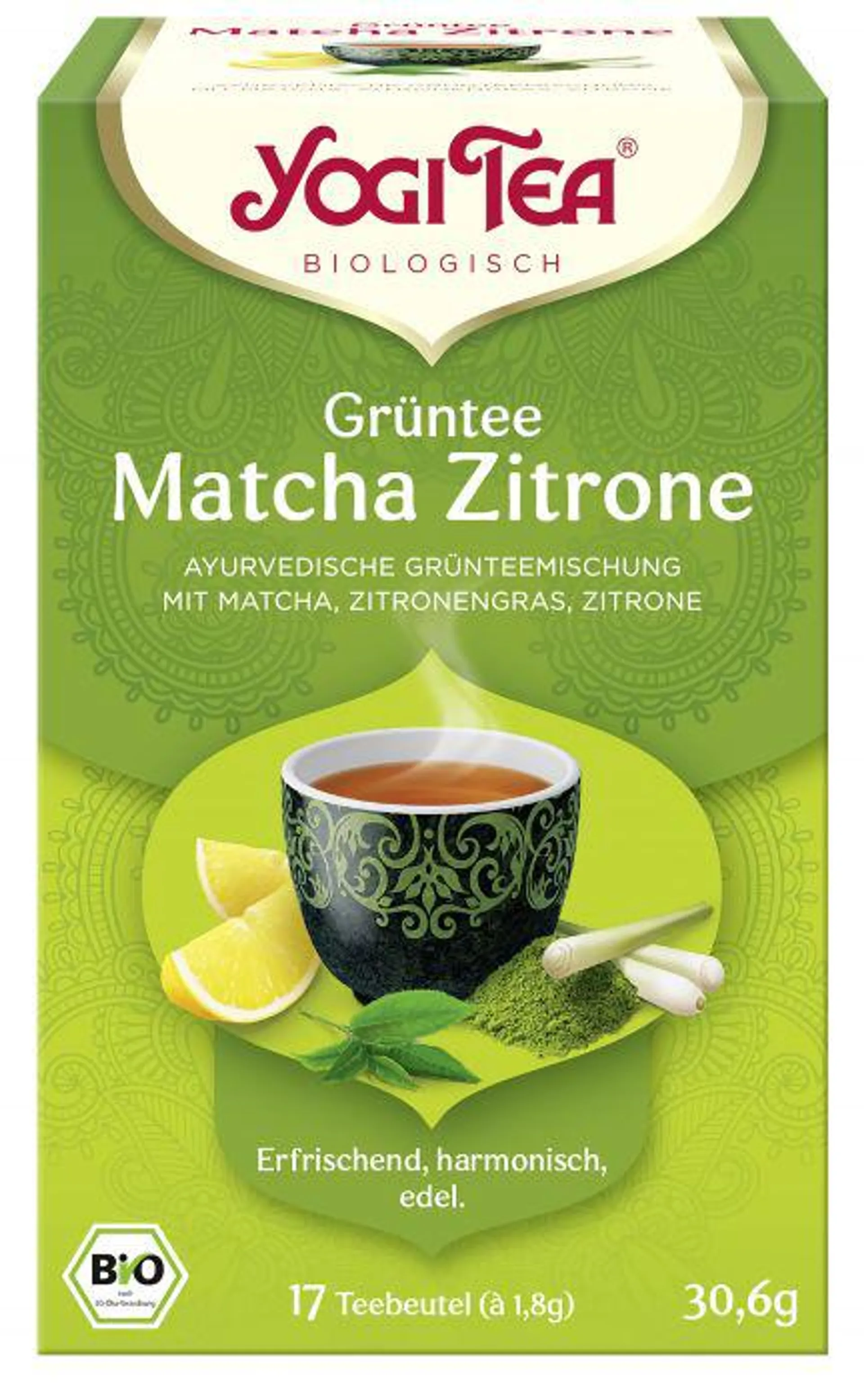 Yogi Tea®, Yogi Tea GmbH Yogi Tea® Grüntee Matcha Zitrone Bio 17x1,8g