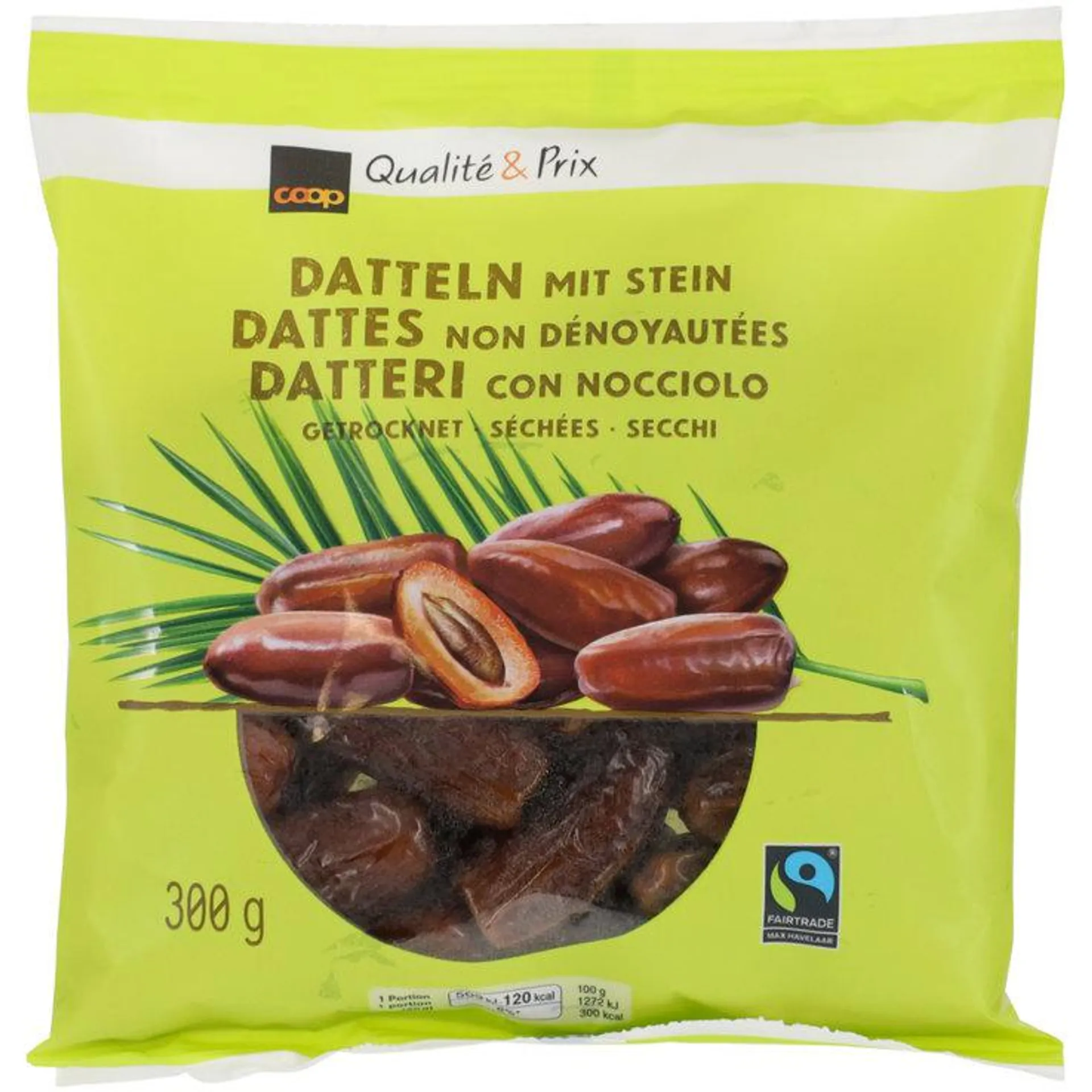 Fairtrade Datteln getrocknet mit Stein