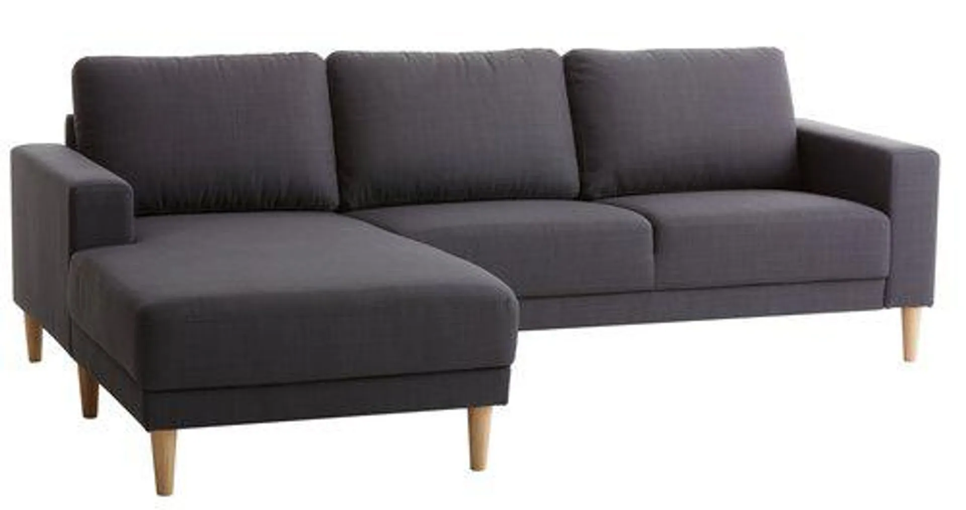 Bank EGENSE chaise longue donker grijs