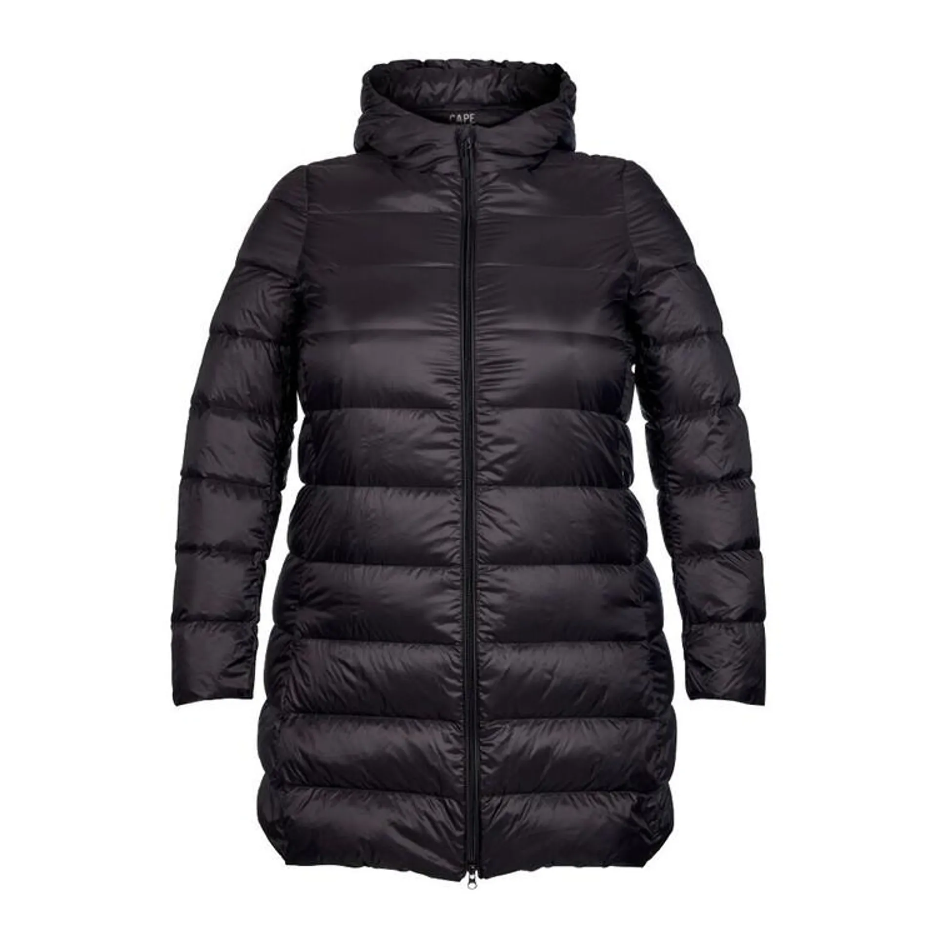 Cape Women's Travel-Lite Long Line Hooded Plus Size Puffer Jacket Black